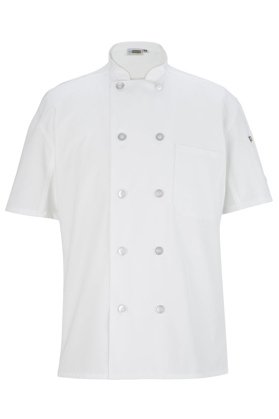 Mesh Back Chef Coat - 10 Buttons | White