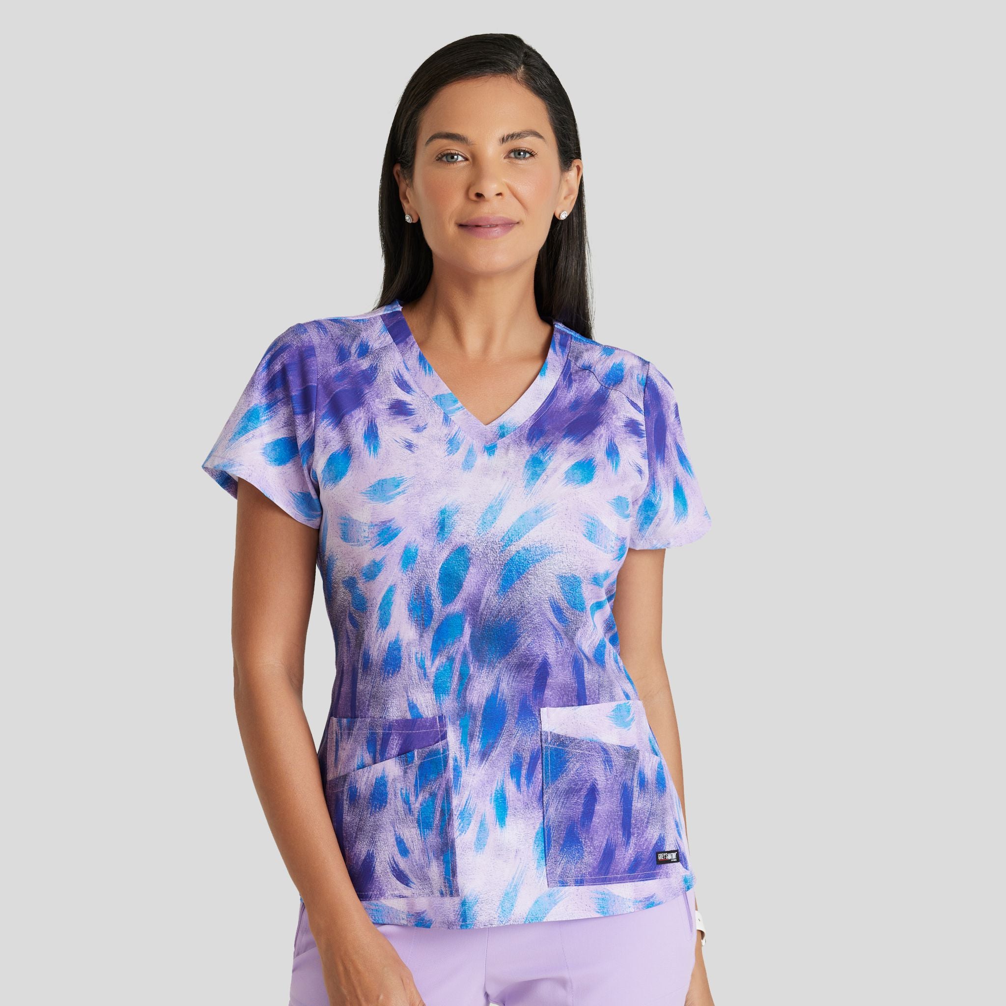 Ella Print Top | Electric Peacock