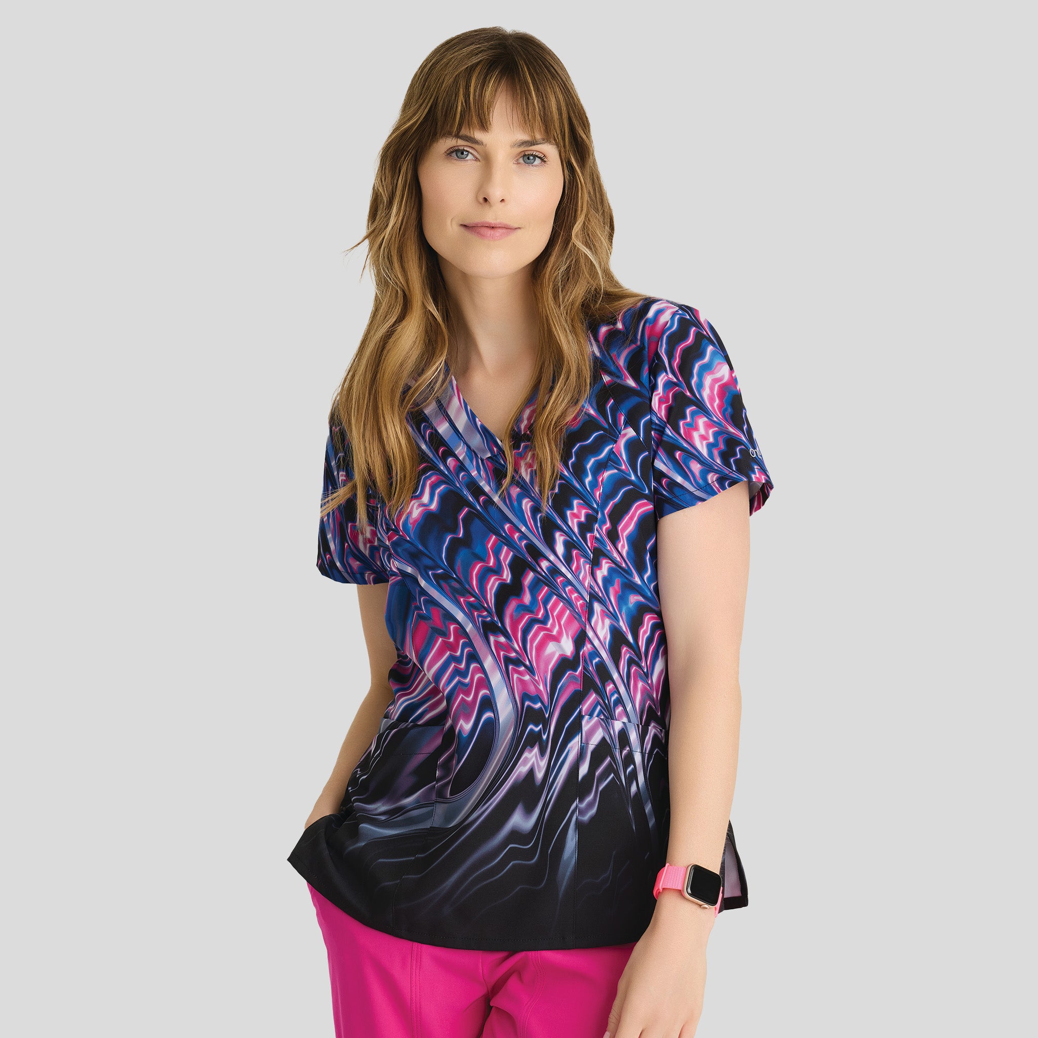 Thrive Print Top | Pink Luminescence
