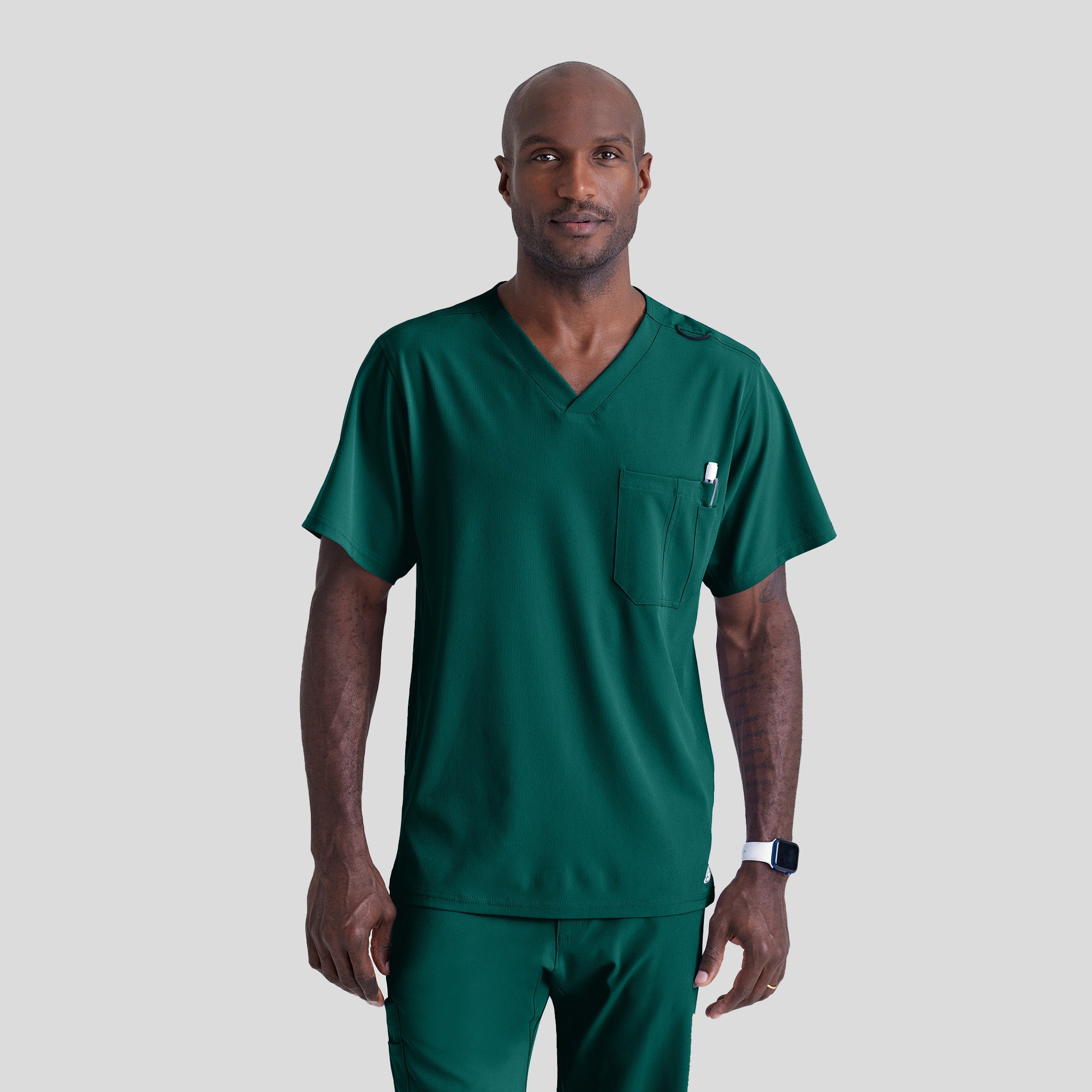 Men's Structure 1-Pocket V-Neck Scrub Top | Hunter