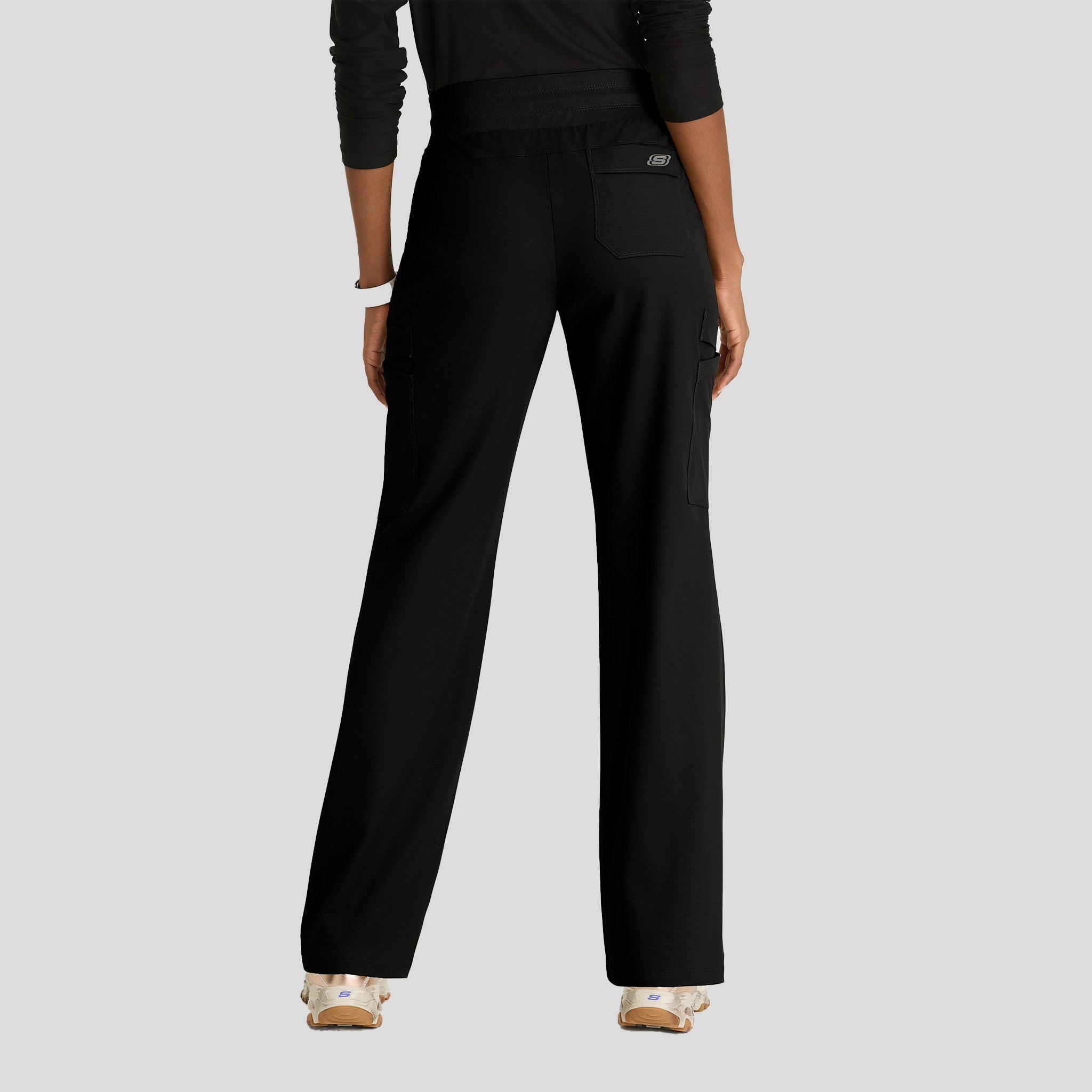 Explore 5-Pocket Knit Waistband Fit & Flare Pant | Black