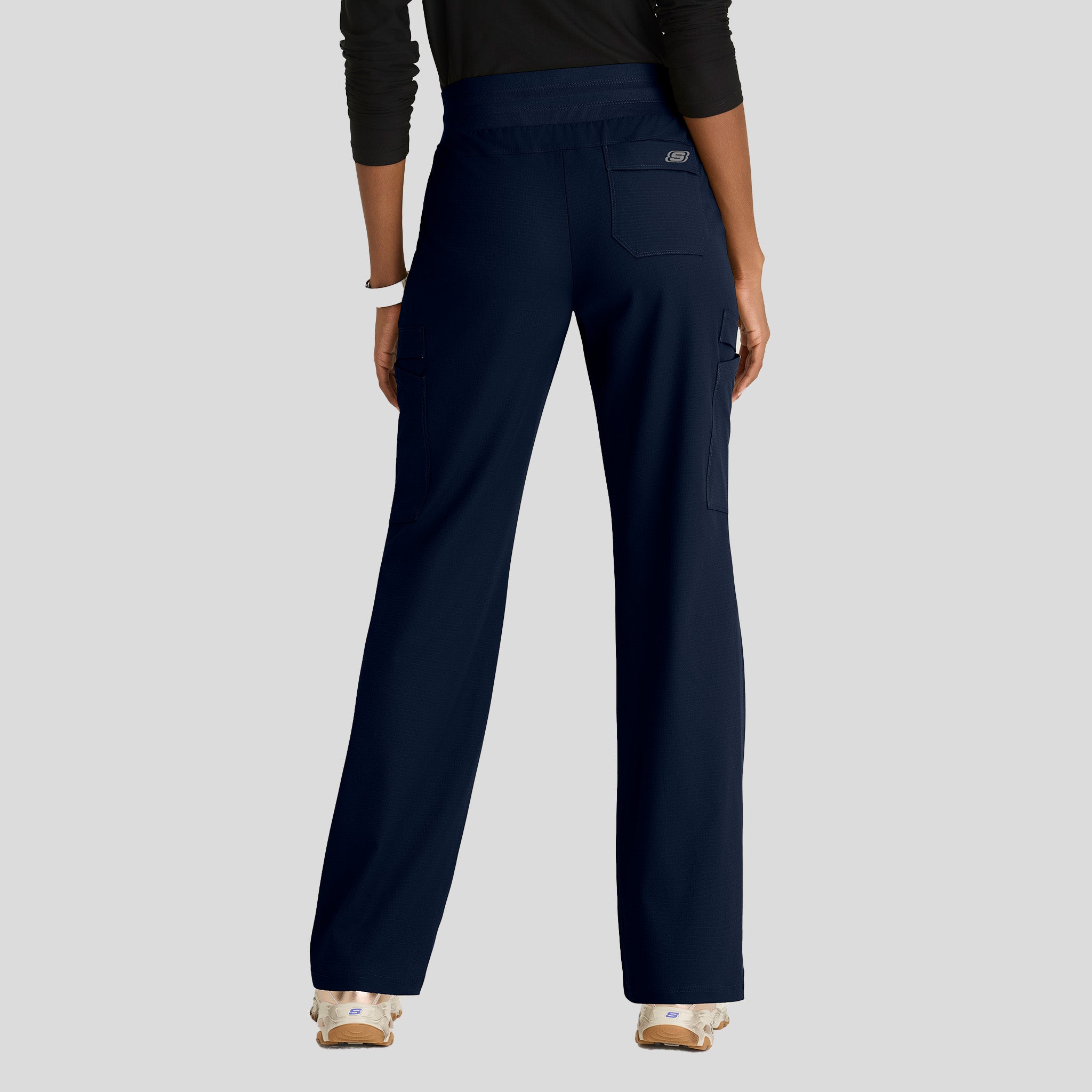 Explore 5-Pocket Knit Waistband Fit & Flare Pant | Navy