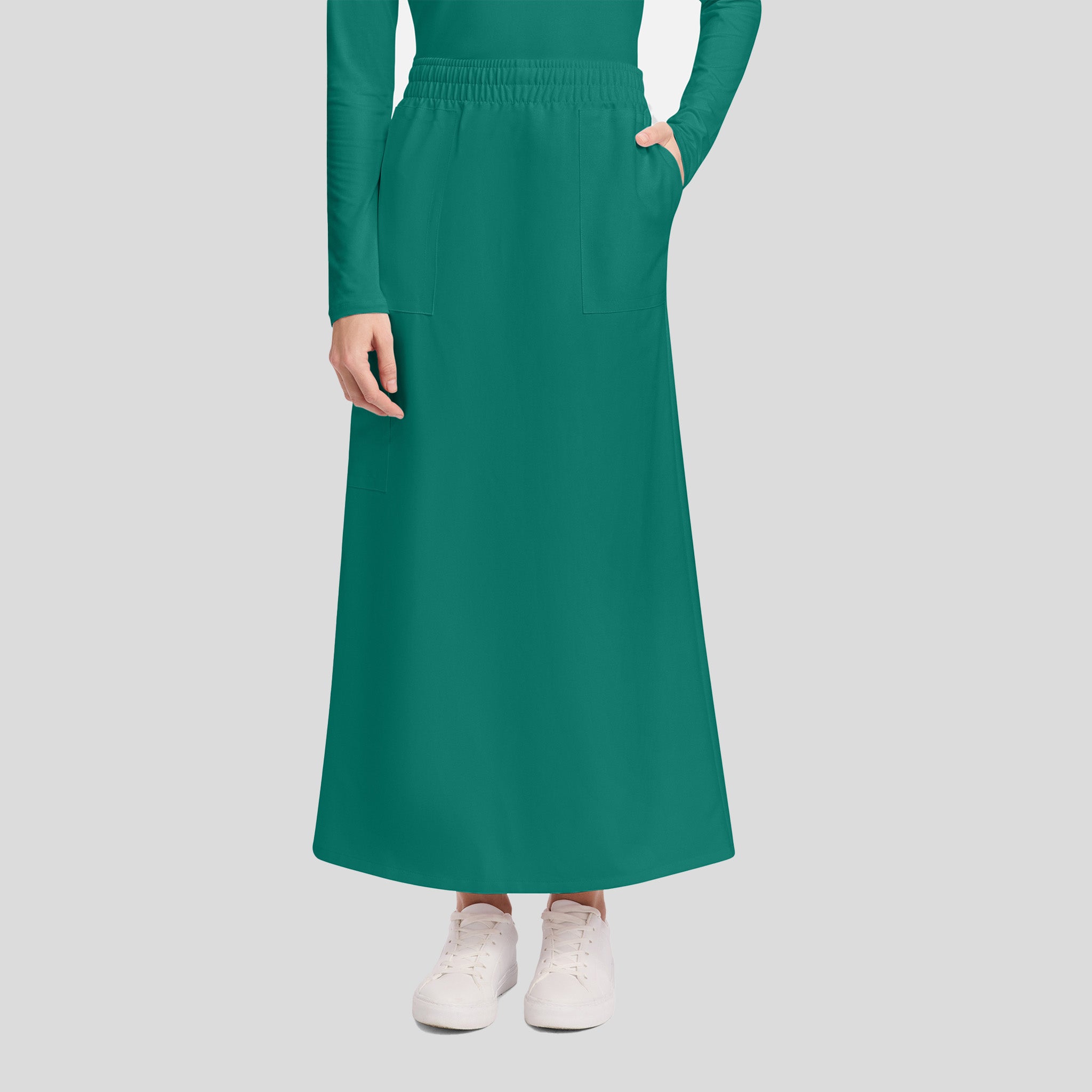 3-Pocket Maxi Scrub Skirt | Hunter