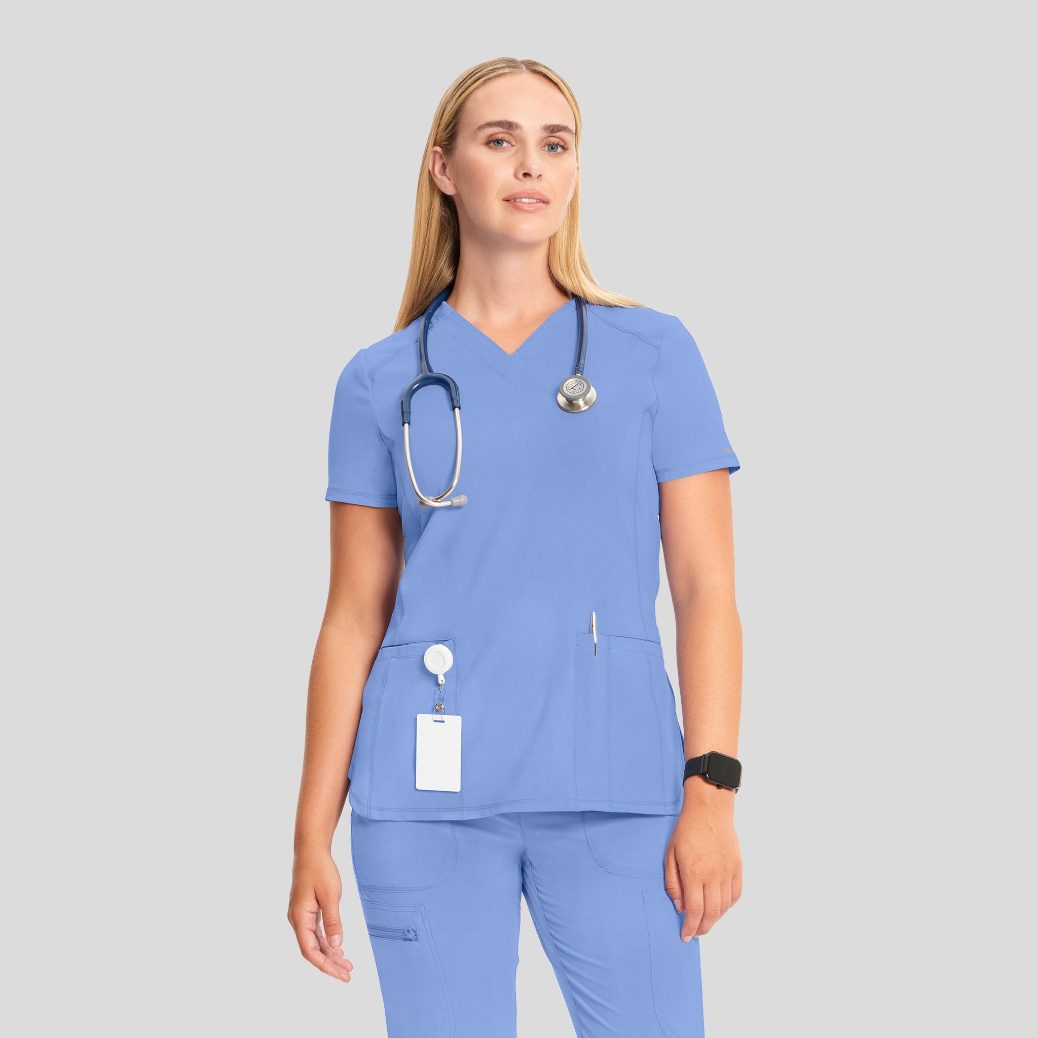 Infinity V-Neck Solid Scrub Top | Ciel