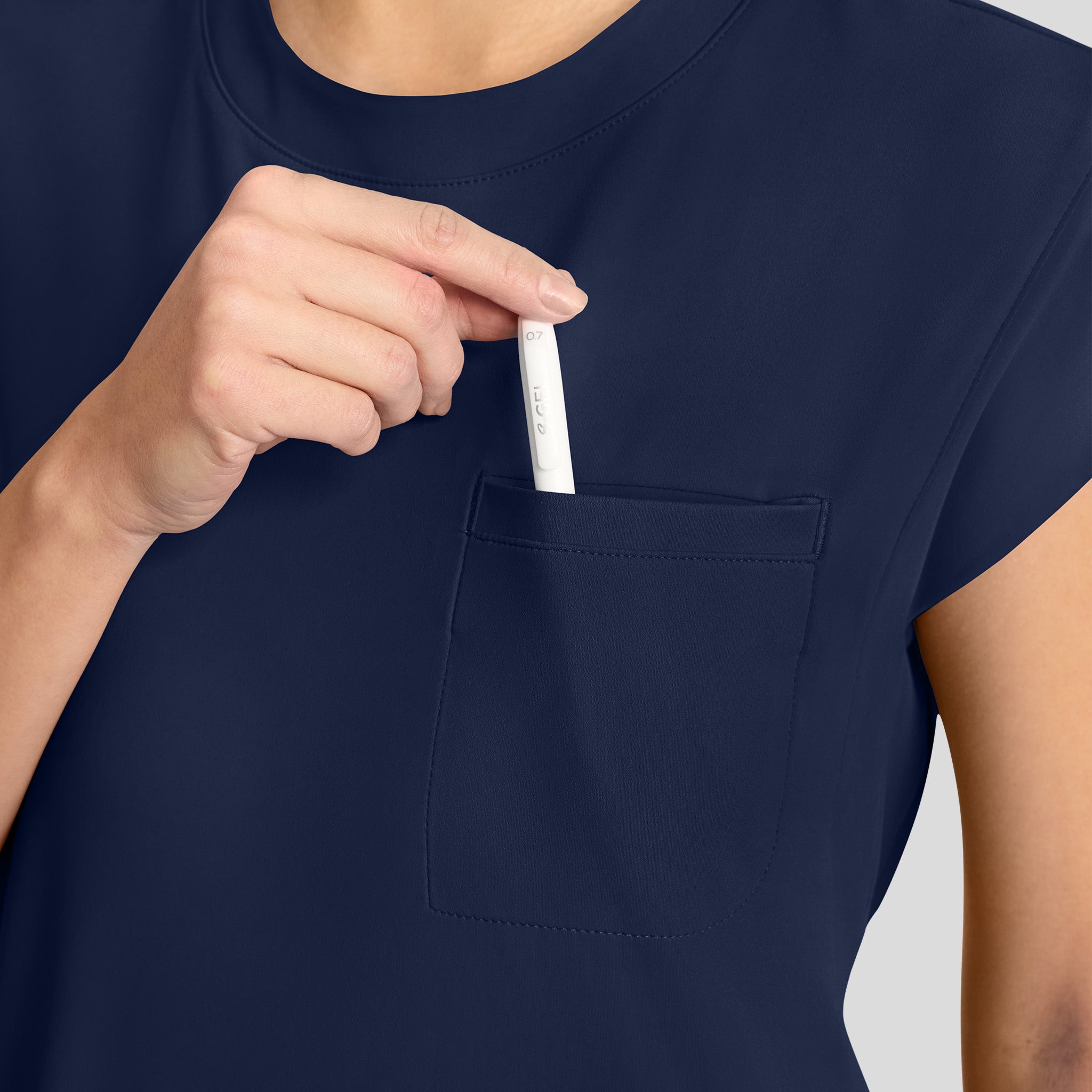 Achieve Crew Neck Scrub Top | Navy