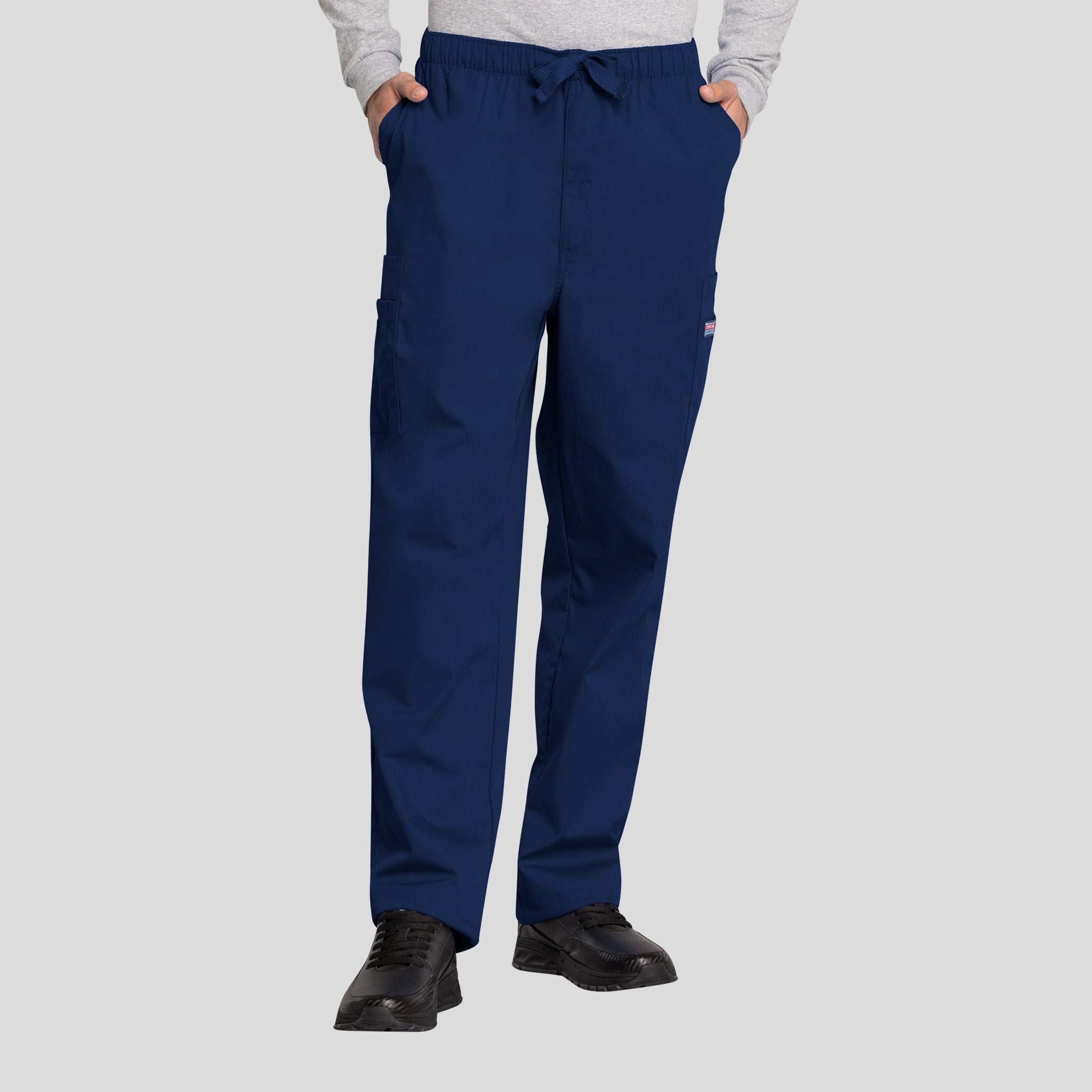 Men's Drawstring Cargo Scrub Pant | Navy