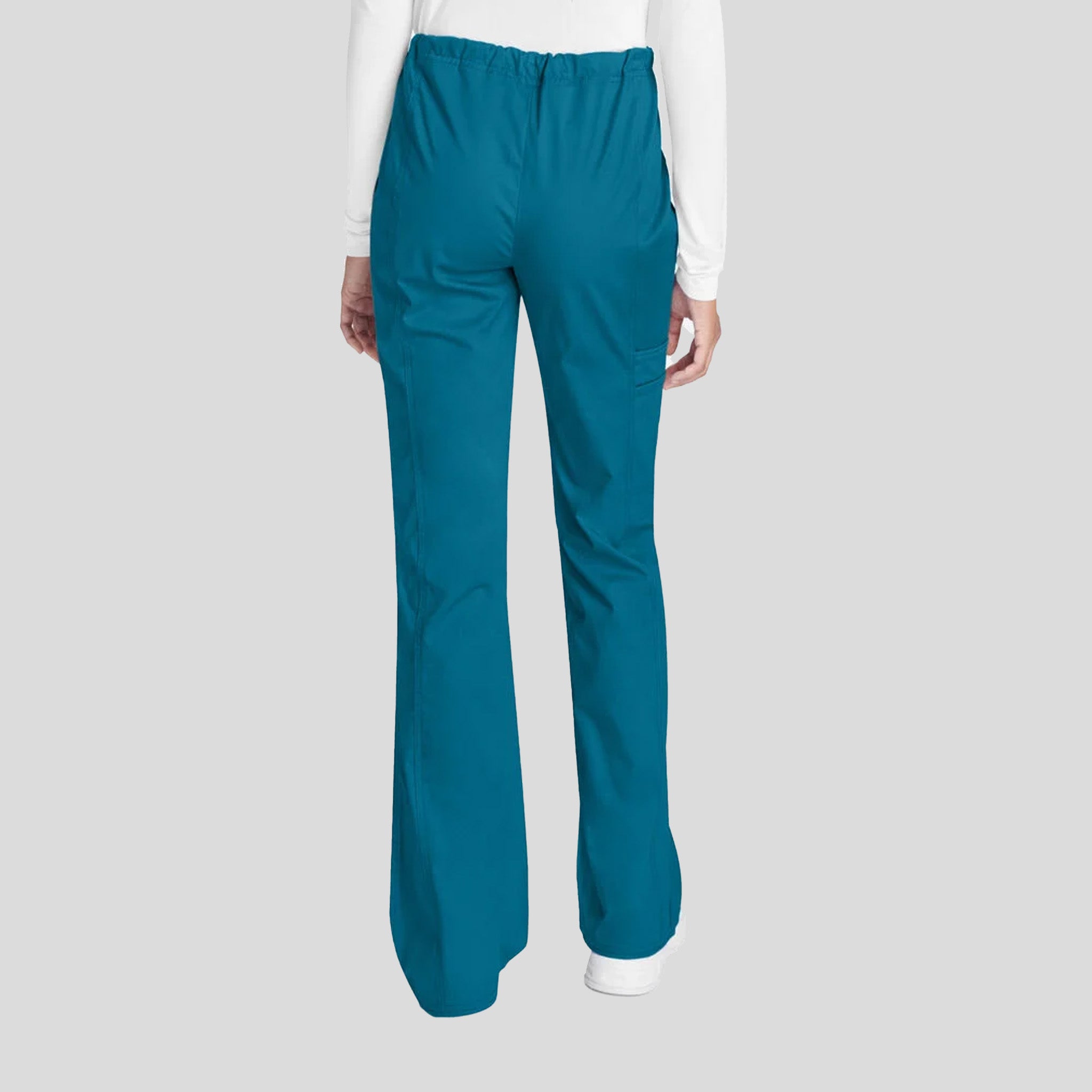 Flare Leg Drawstring Scrub Pant | Caribbean