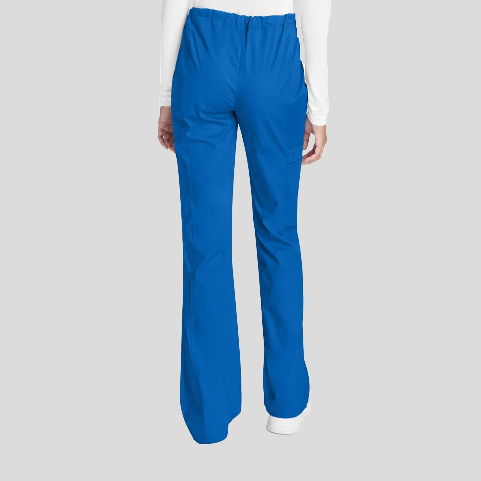 Flare Leg Drawstring Scrub Pant | Royal