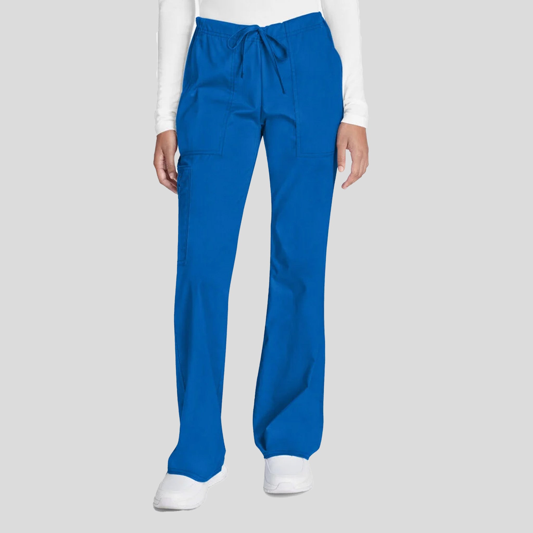 Flare Leg Drawstring Scrub Pant | Royal