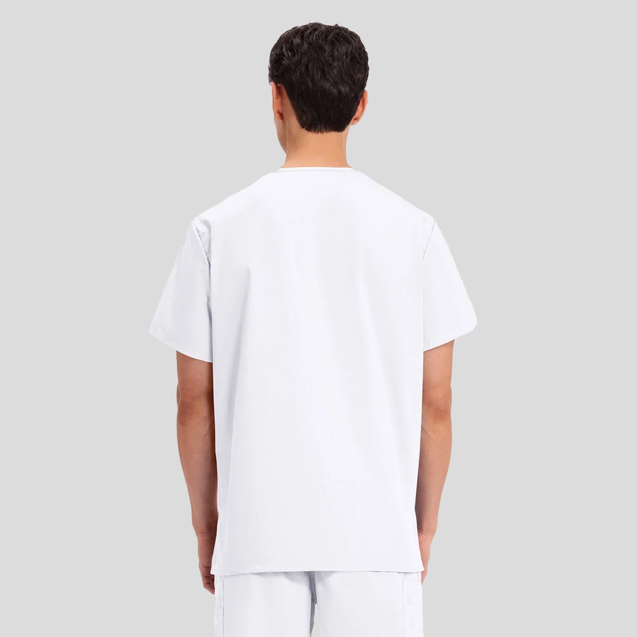 Unisex V-Neck 3 Pocket | White