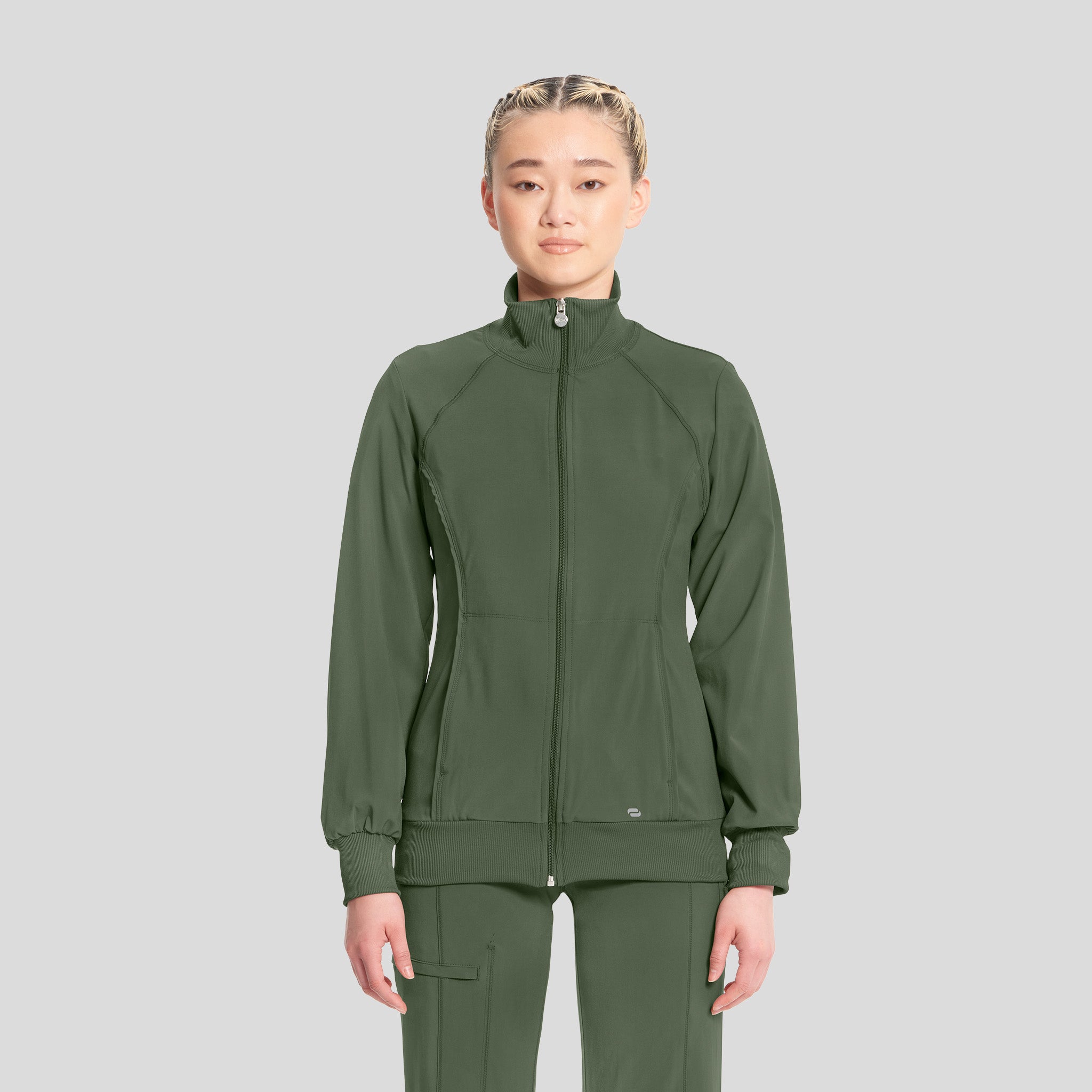Women's Zip Front Warm-Up | Olive