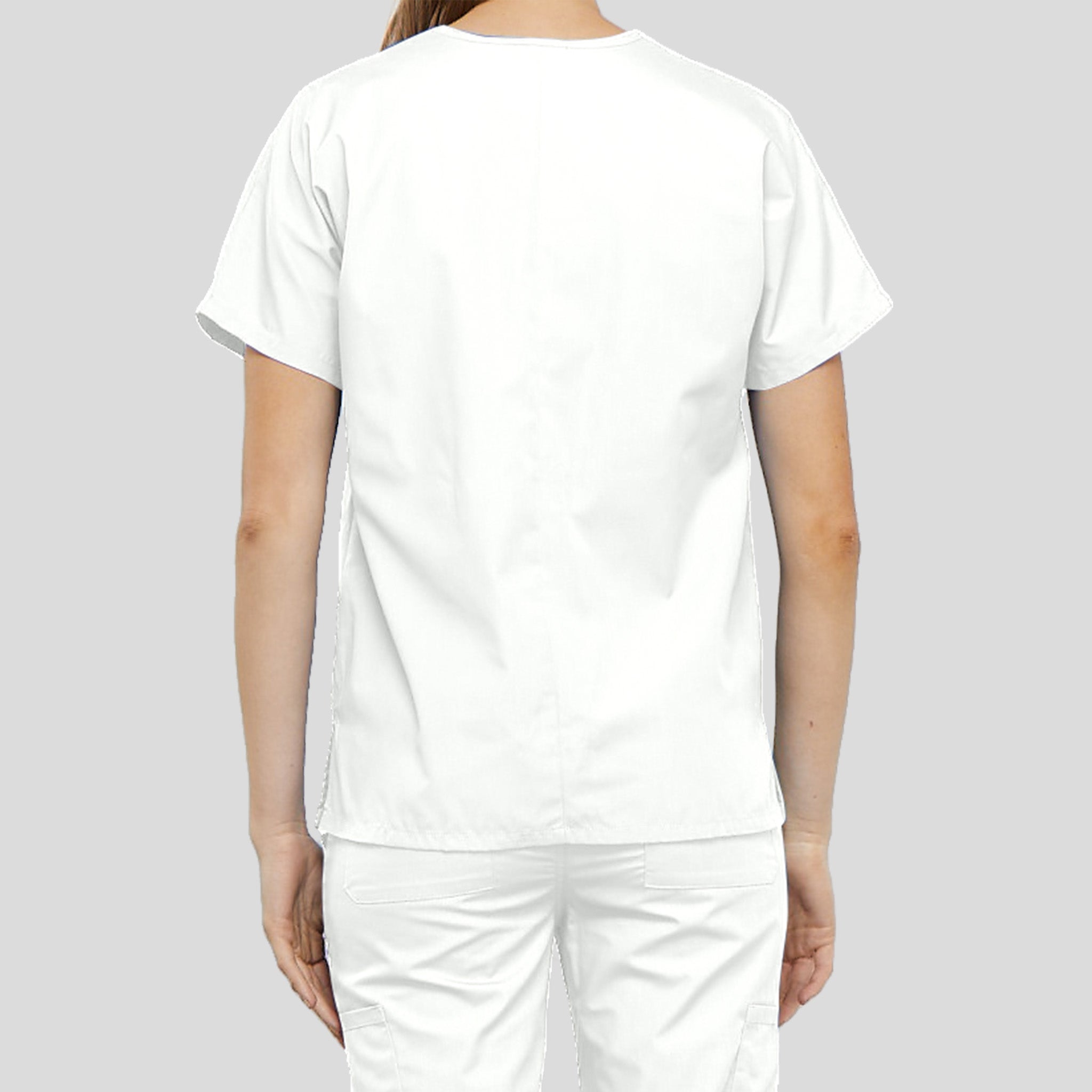 Women's V-Neck 2 Pocket | White
