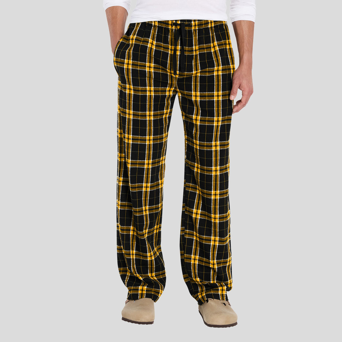 Flannel Pocket Pant | Black/Gold