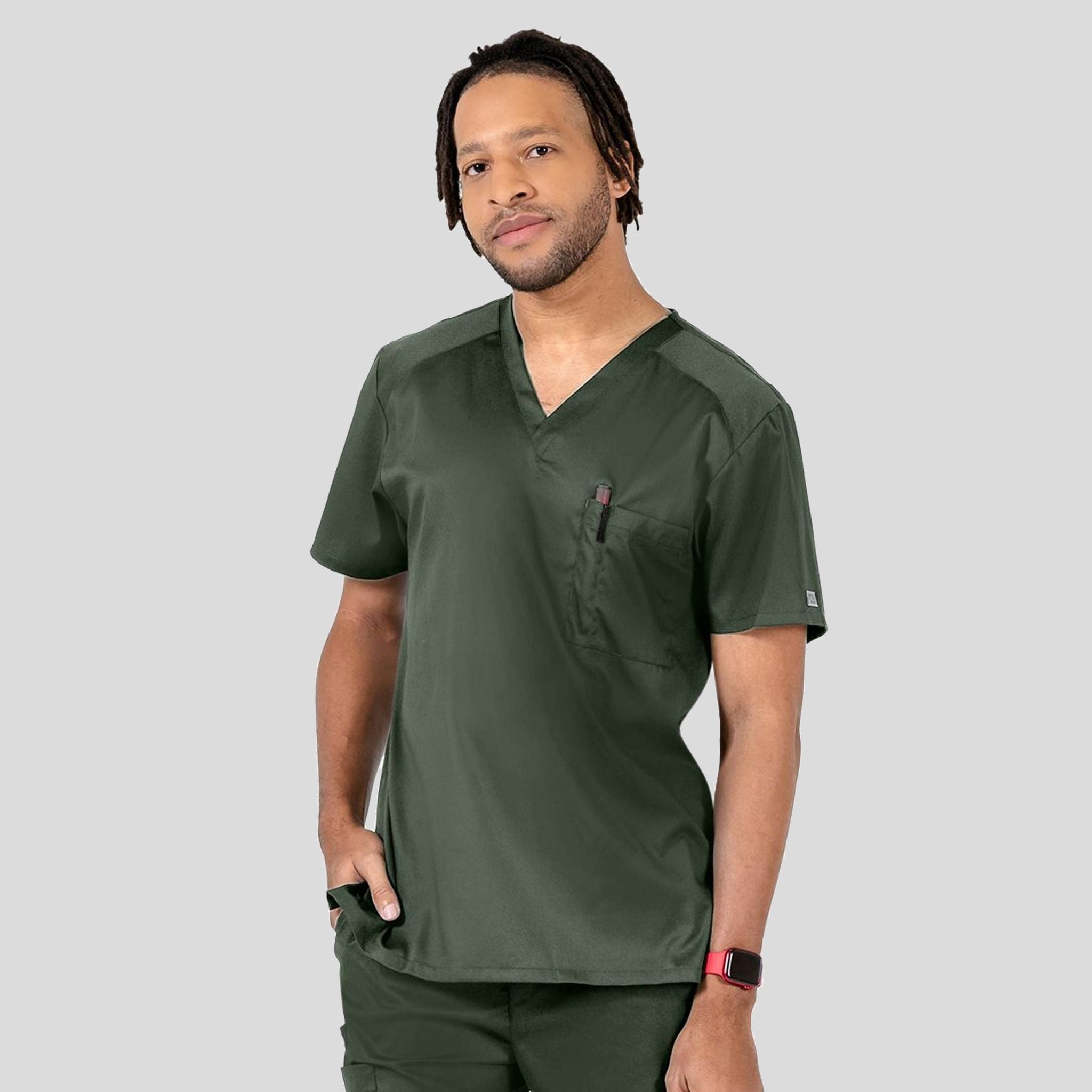 Men’s V-Neck Top | Olive