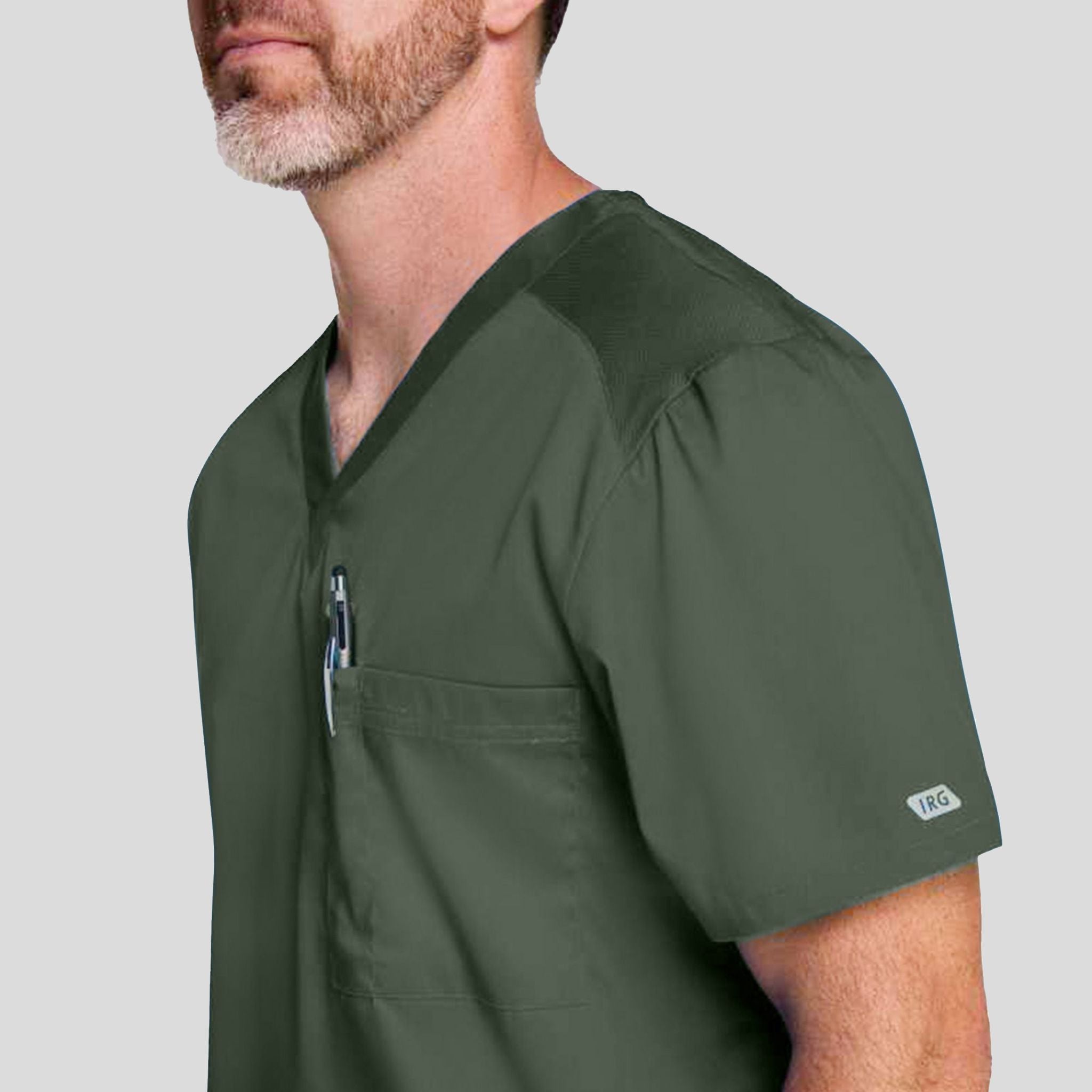 Men’s V-Neck Top | Olive