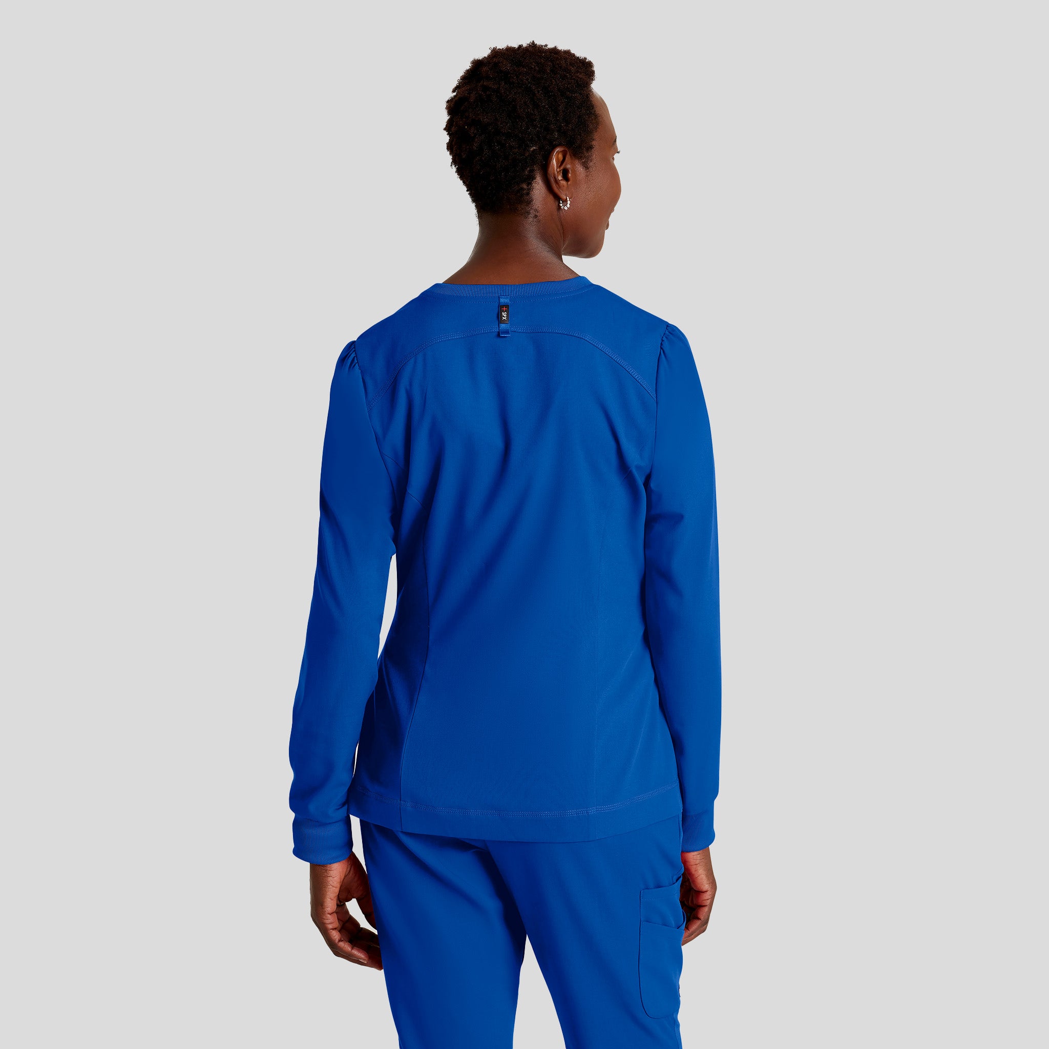 Millie 3-Pocket Crewneck Scrub Jacket | Galaxy