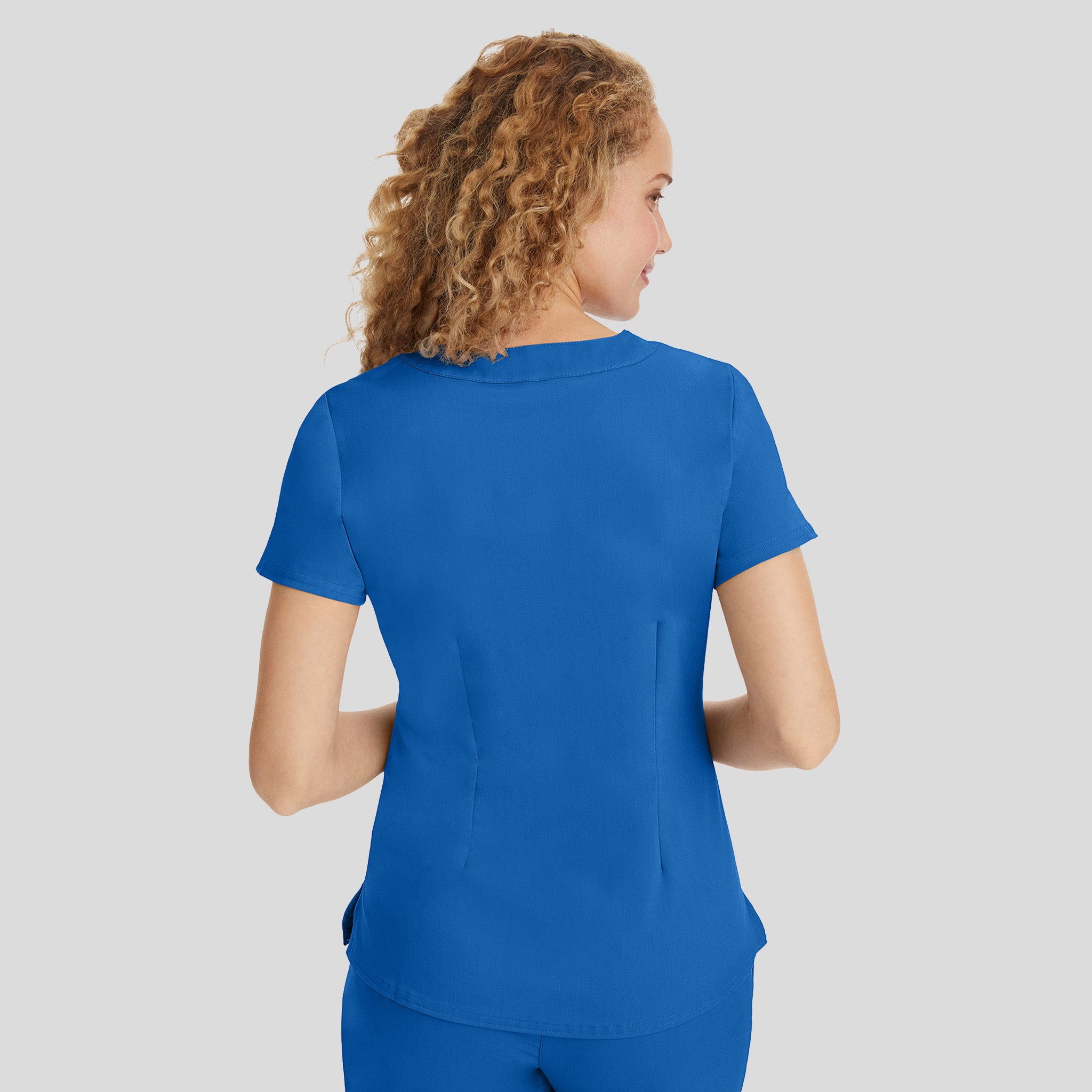 Jane Y-Neck Scrub Top | Royal