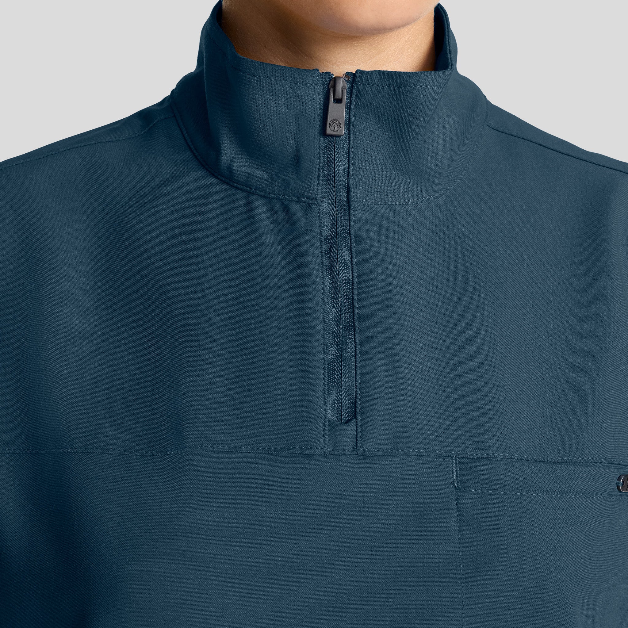 Women's Bella Quarter Zip Scrub Top | Caribbean