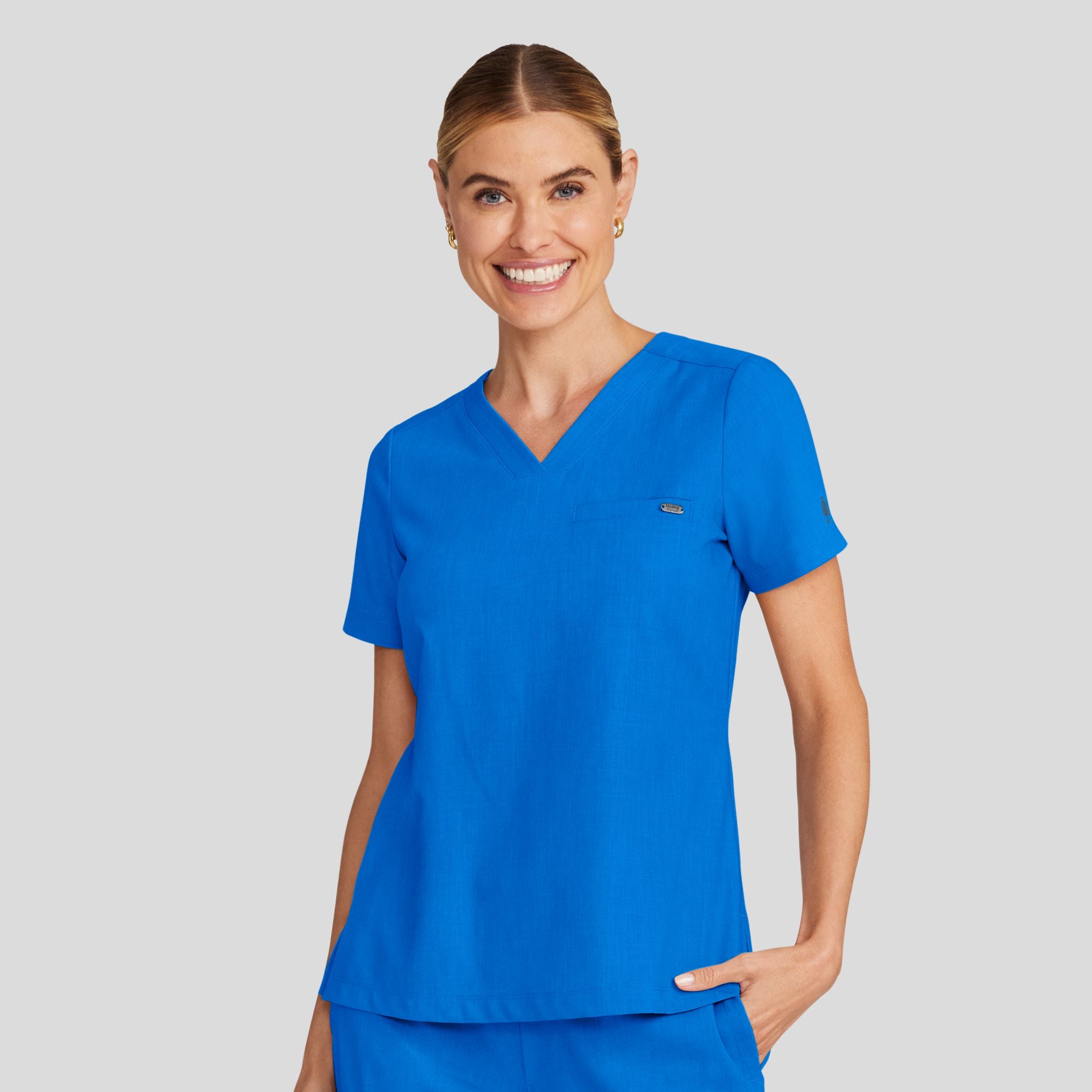Women's Billie V-Neck Scrub Top | Royal