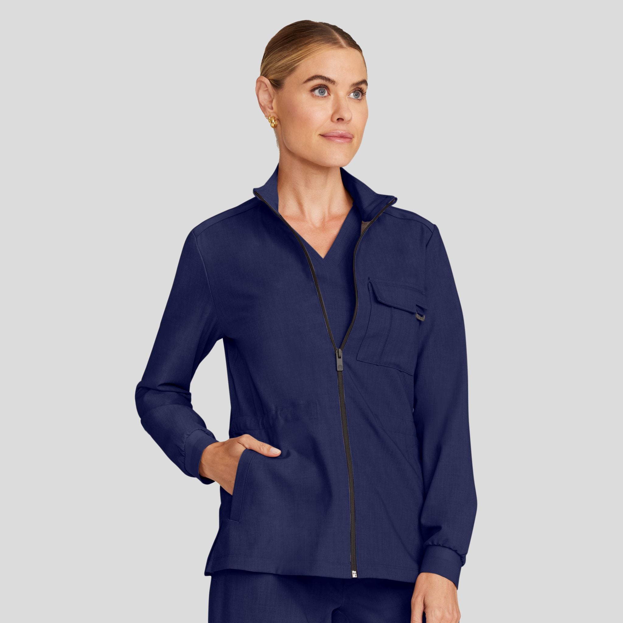 Women's Brooks Utility Scrub Jacket | Navy