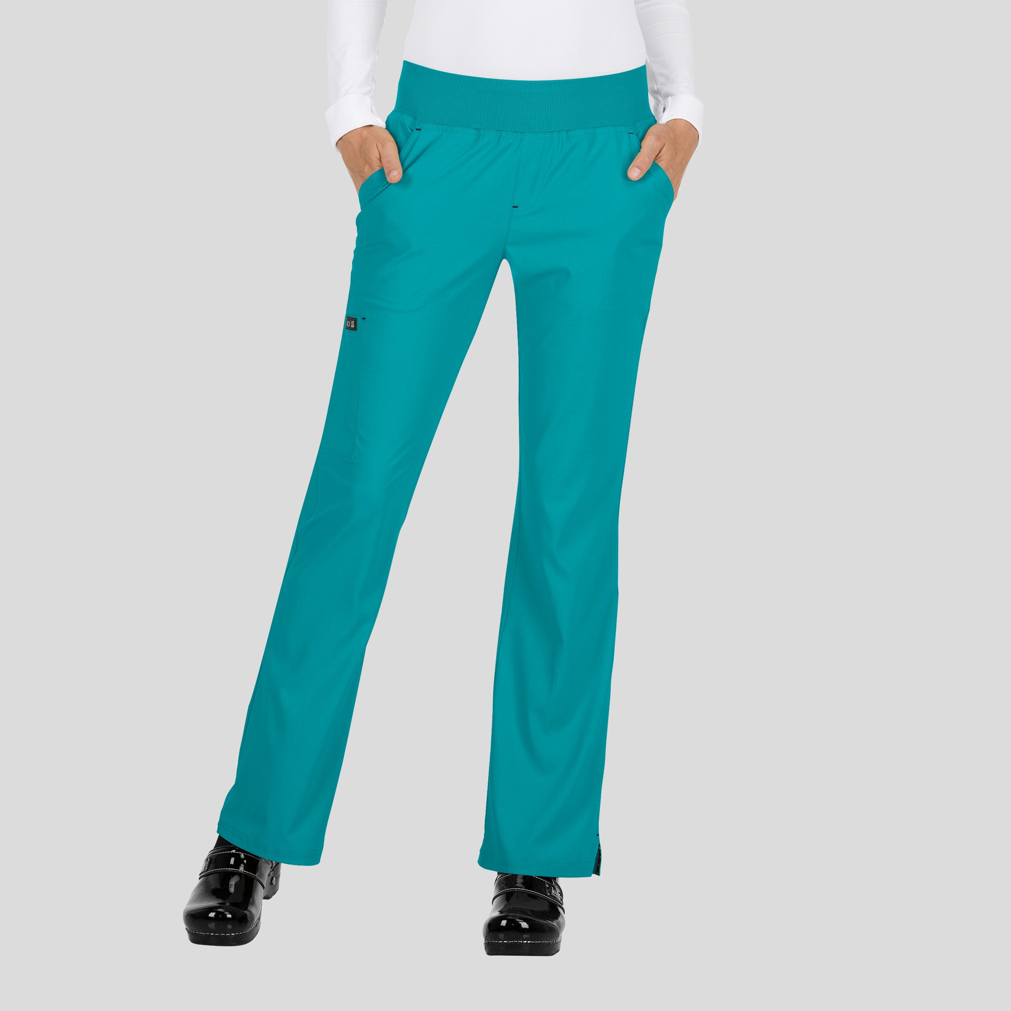 Laurie Women's 6-Pocket Yoga-Style Scrub Pants | Teal