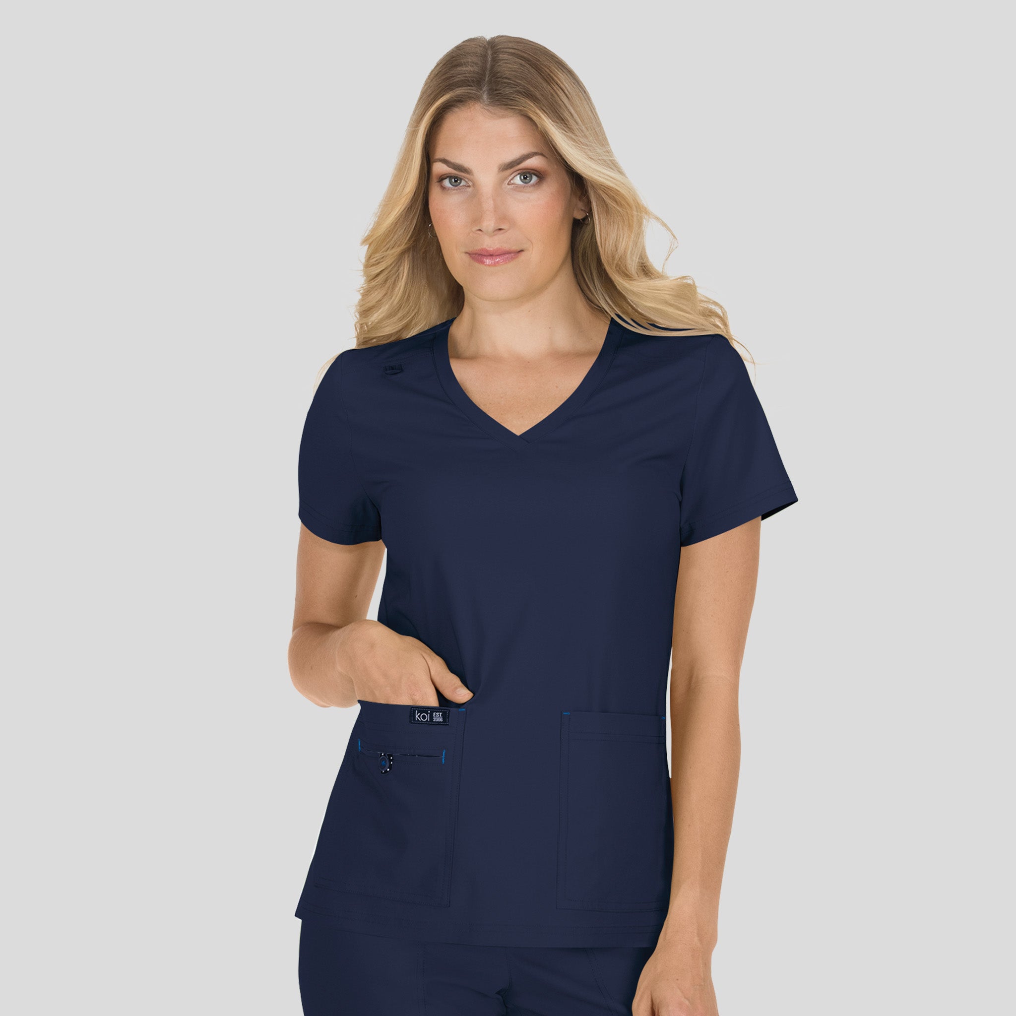 Becca Women's 4-Pocket Stretch Top | Navy