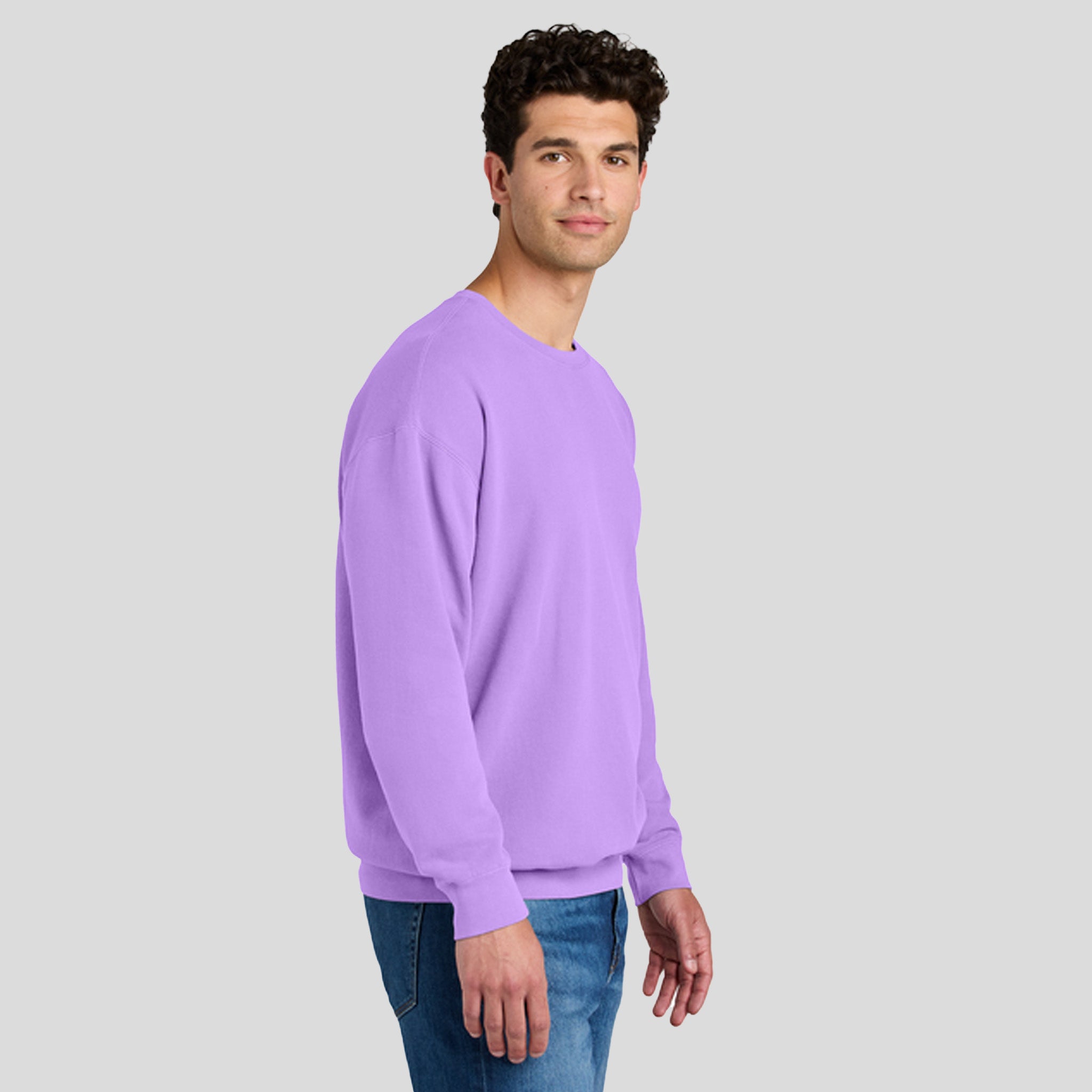 Lightweight Crewneck Sweatshirt | Neon Violet