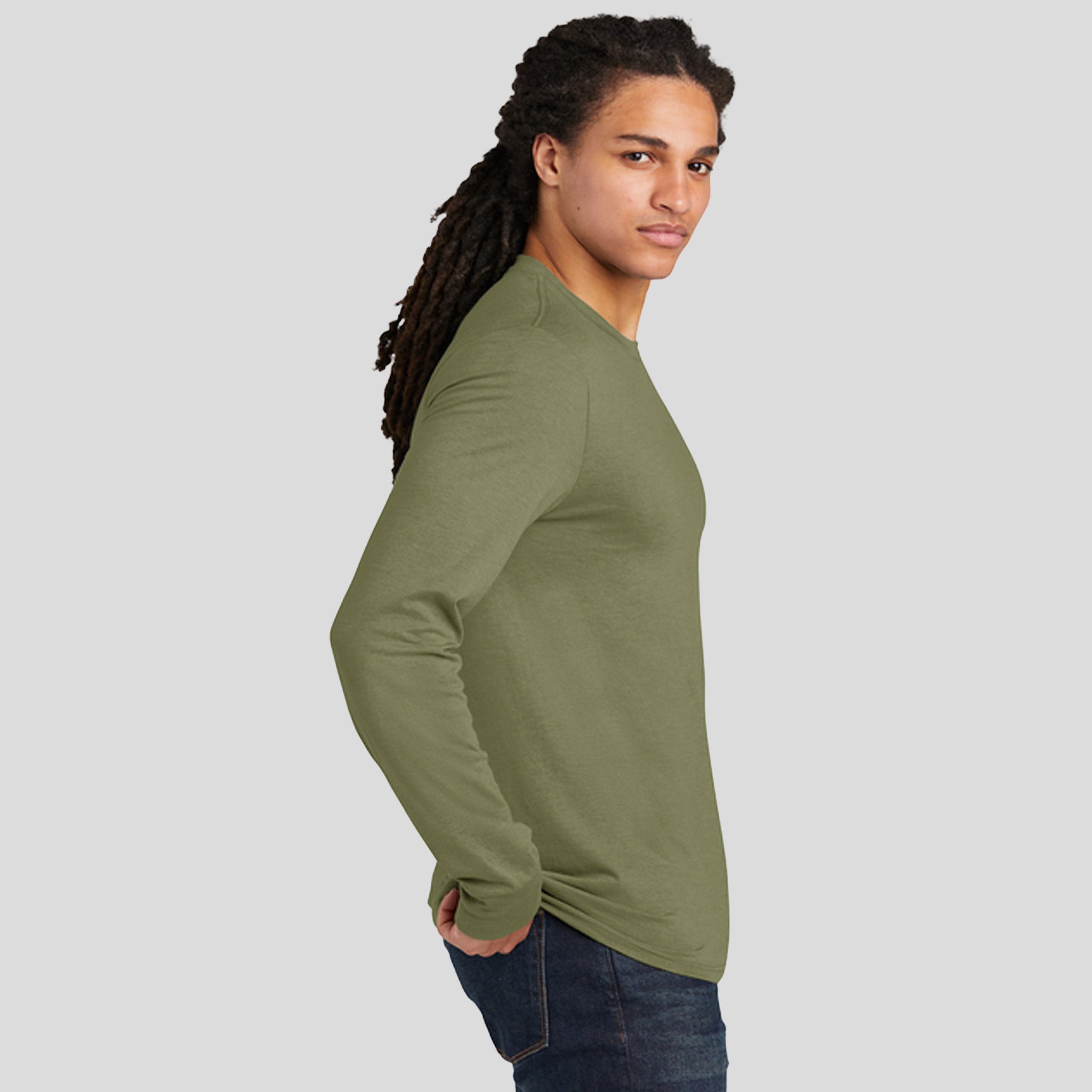 Perfect TriĀ® Long Sleeve Tee | Military Green Frost