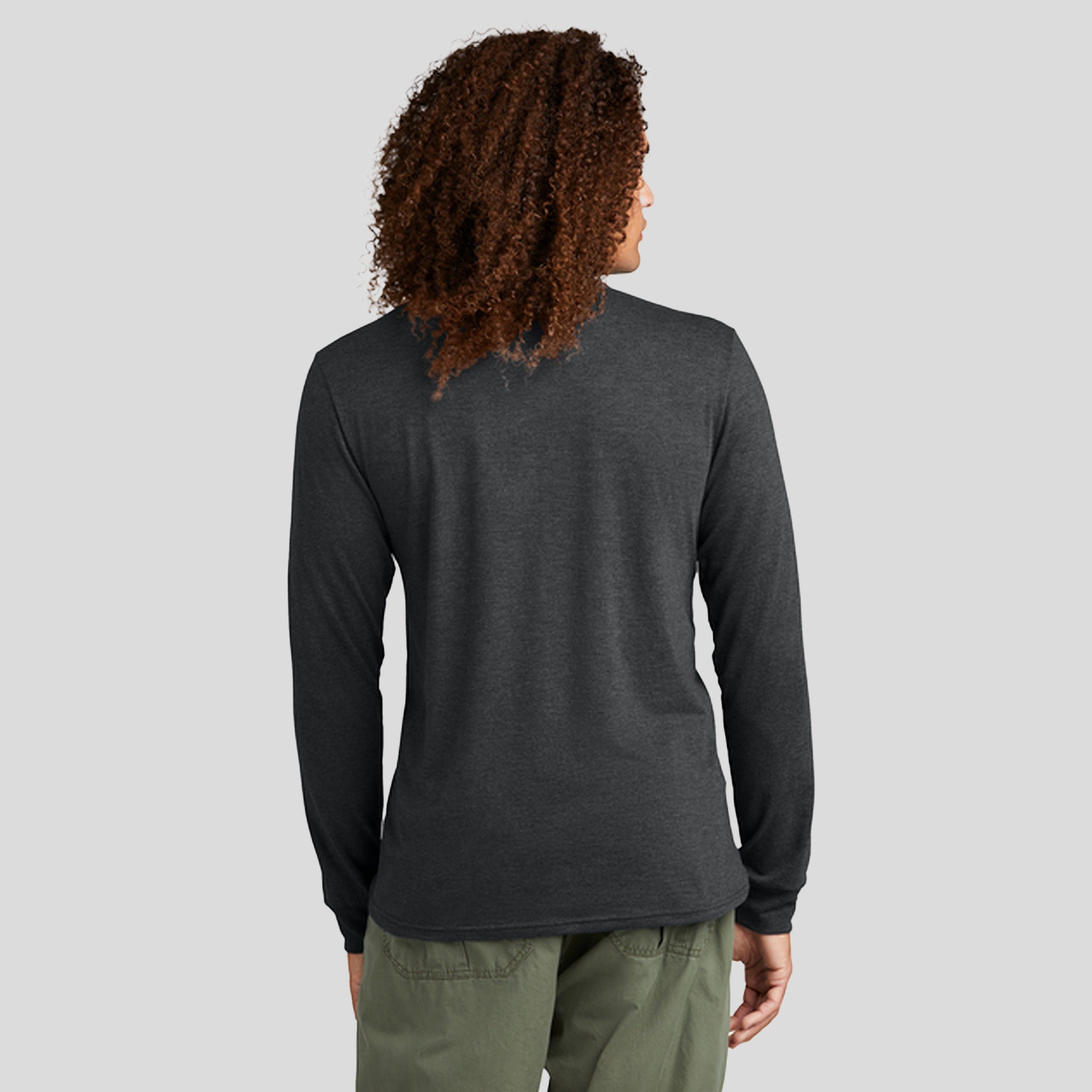 Perfect TriĀ® Long Sleeve Henley | Black Frost