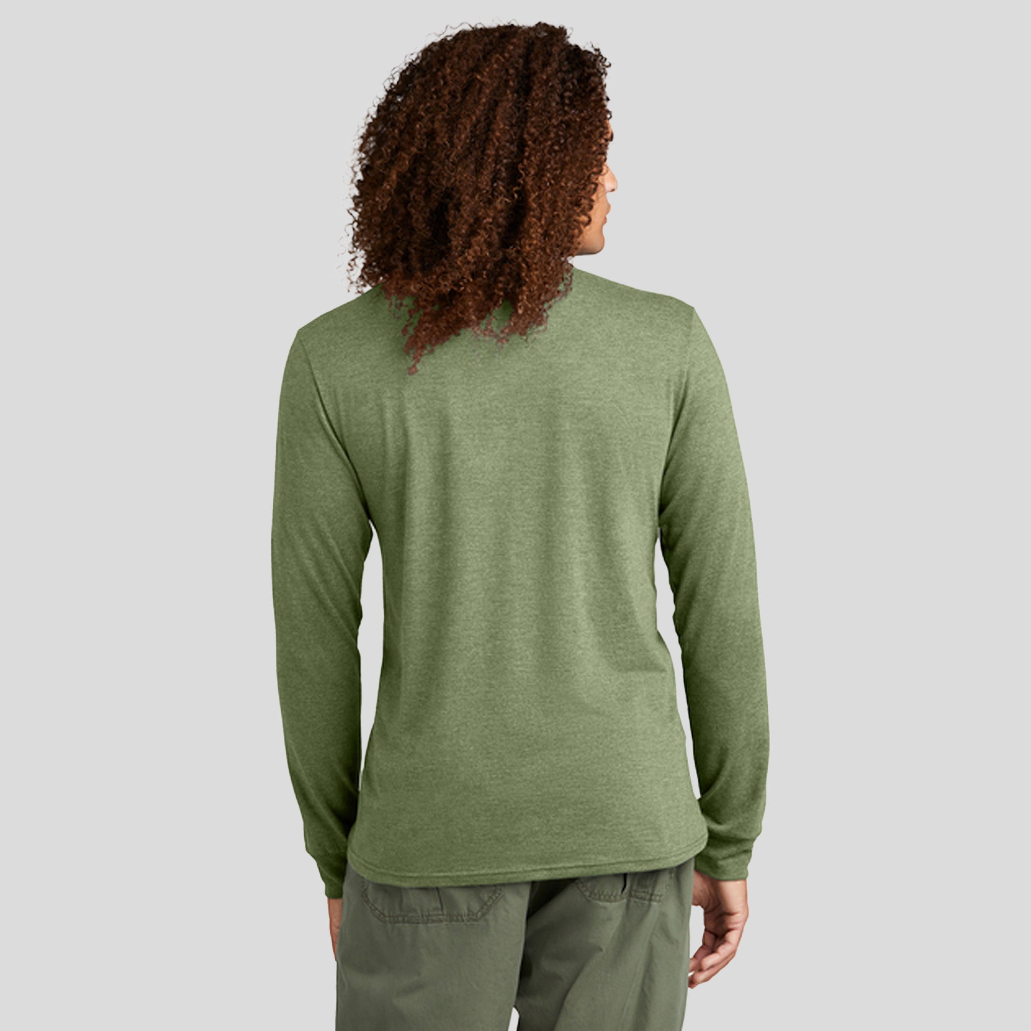 Perfect TriĀ® Long Sleeve Henley | Military Green Frost