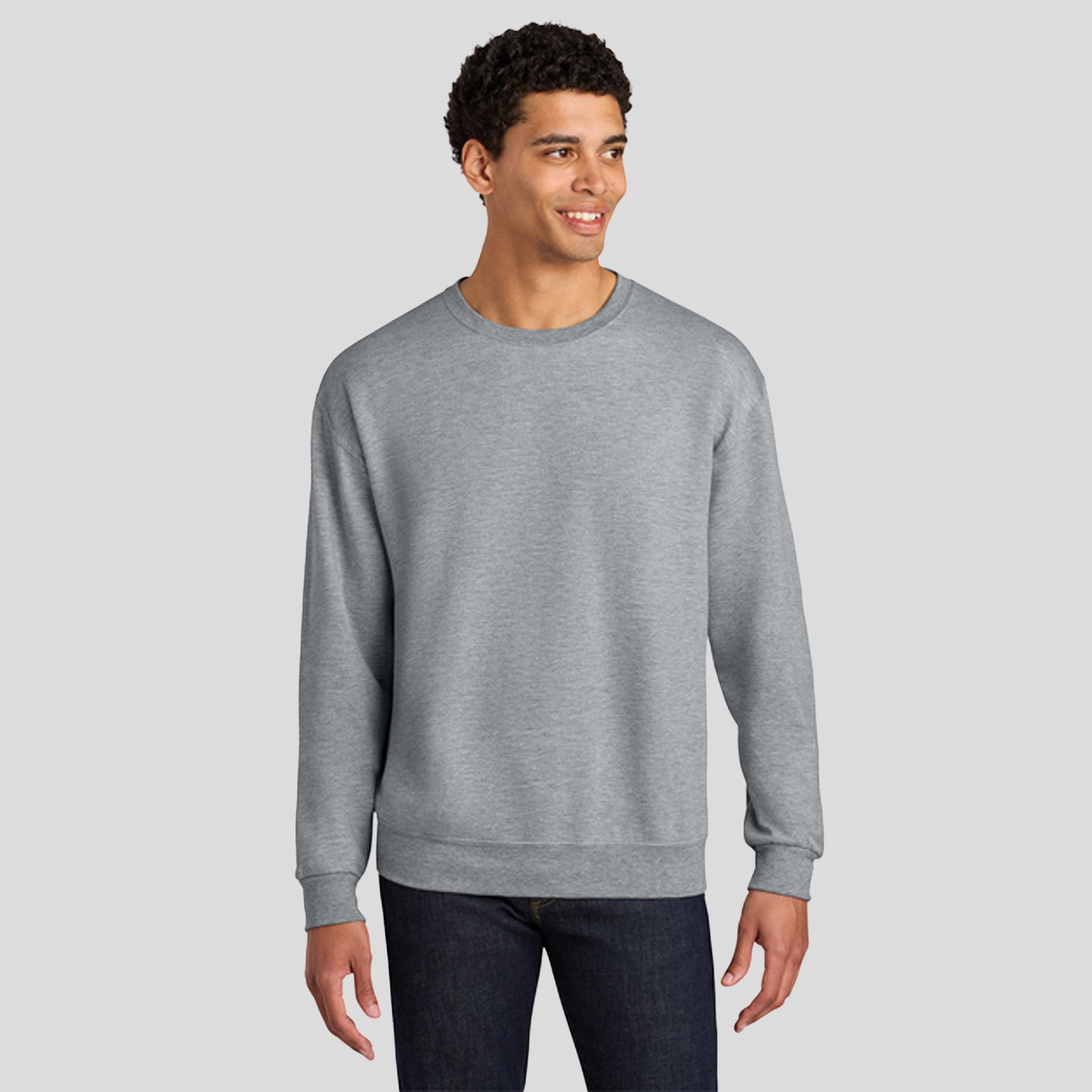 Ultimate⢠Unisex CVC Ring Spun Crewneck Sweatshirt | Athletic Heather