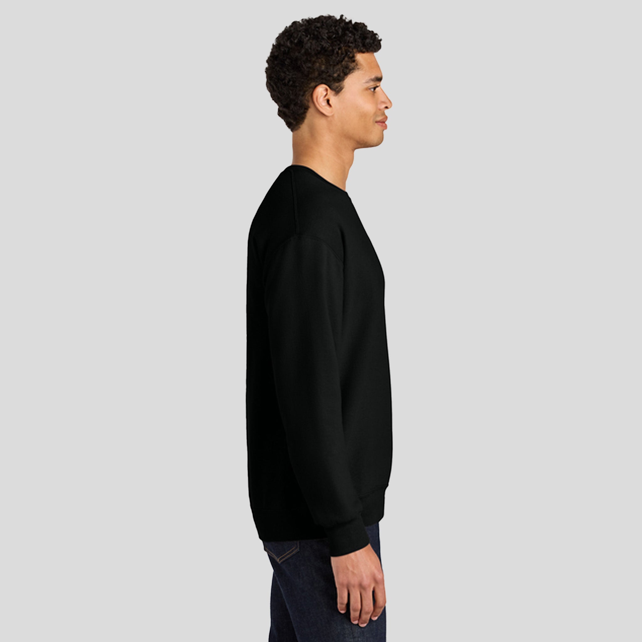 Ultimate⢠Unisex CVC Ring Spun Crewneck Sweatshirt | Black Ink