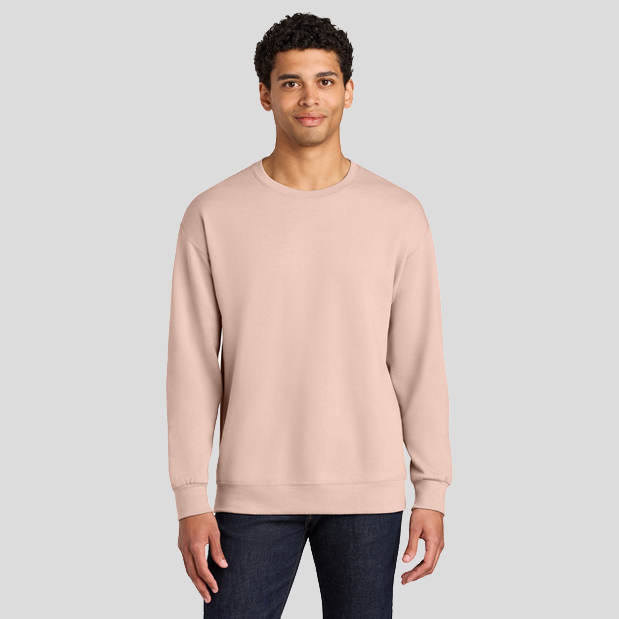 Ultimate⢠Unisex CVC Ring Spun Crewneck Sweatshirt | Blush Pink