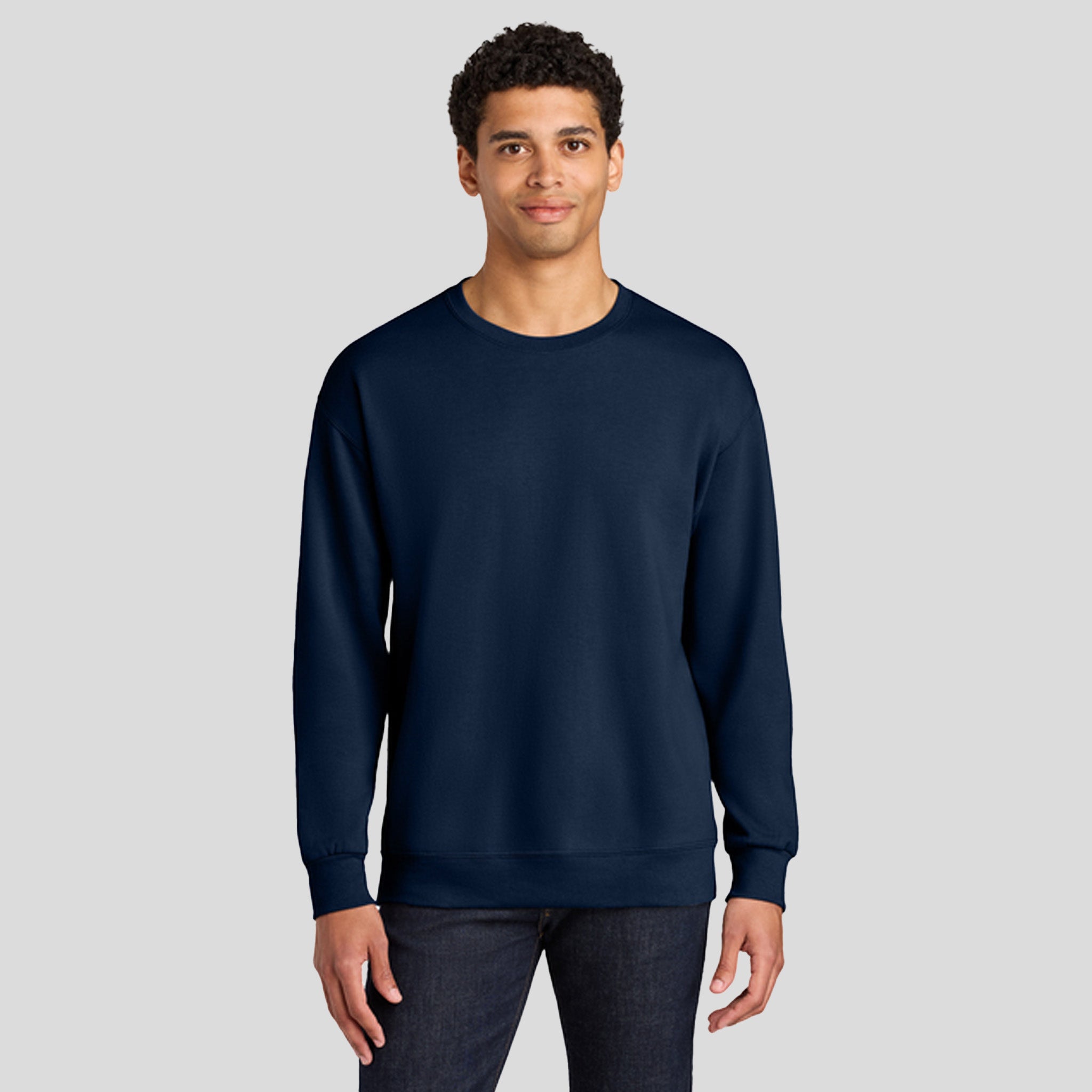 Ultimate⢠Unisex CVC Ring Spun Crewneck Sweatshirt | J. Navy