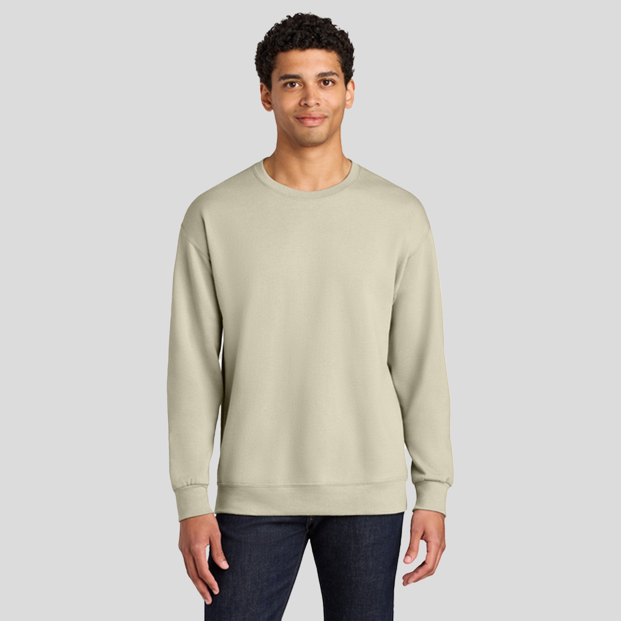 Ultimate⢠Unisex CVC Ring Spun Crewneck Sweatshirt | Putty