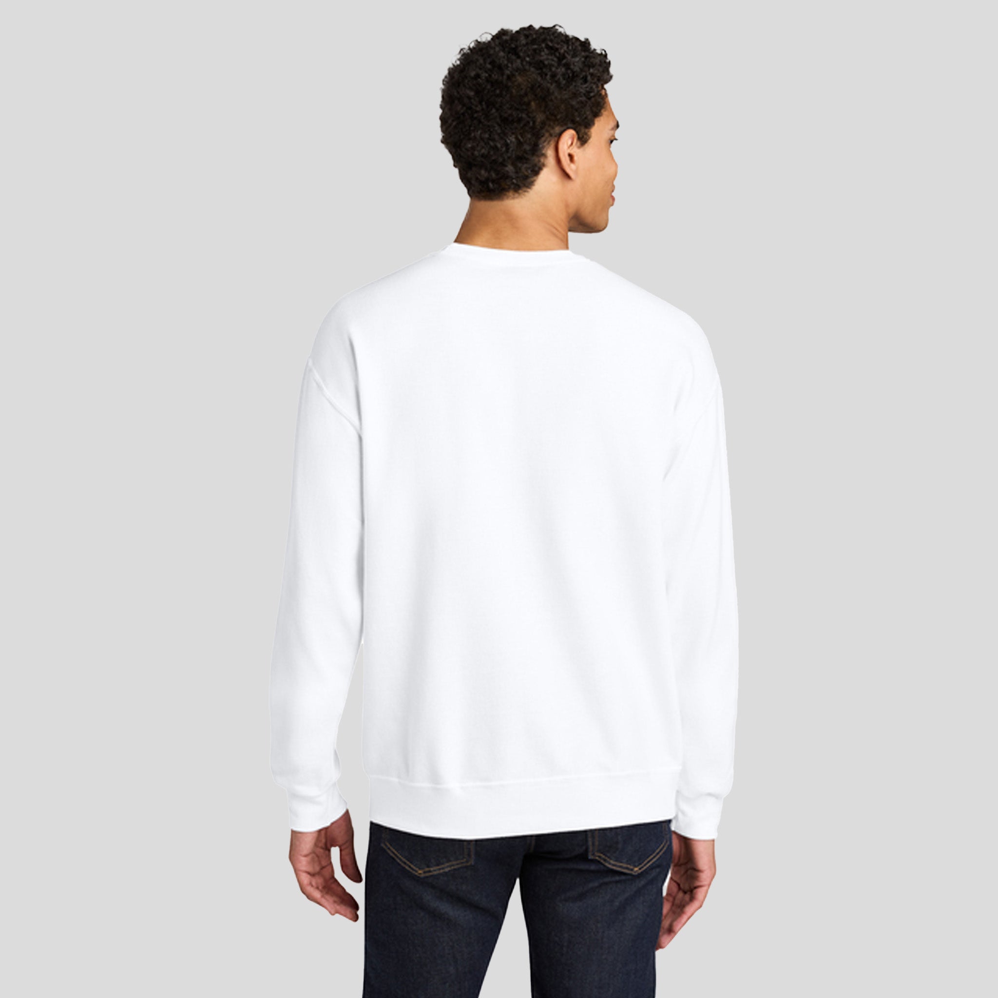 Ultimate⢠Unisex CVC Ring Spun Crewneck Sweatshirt | White