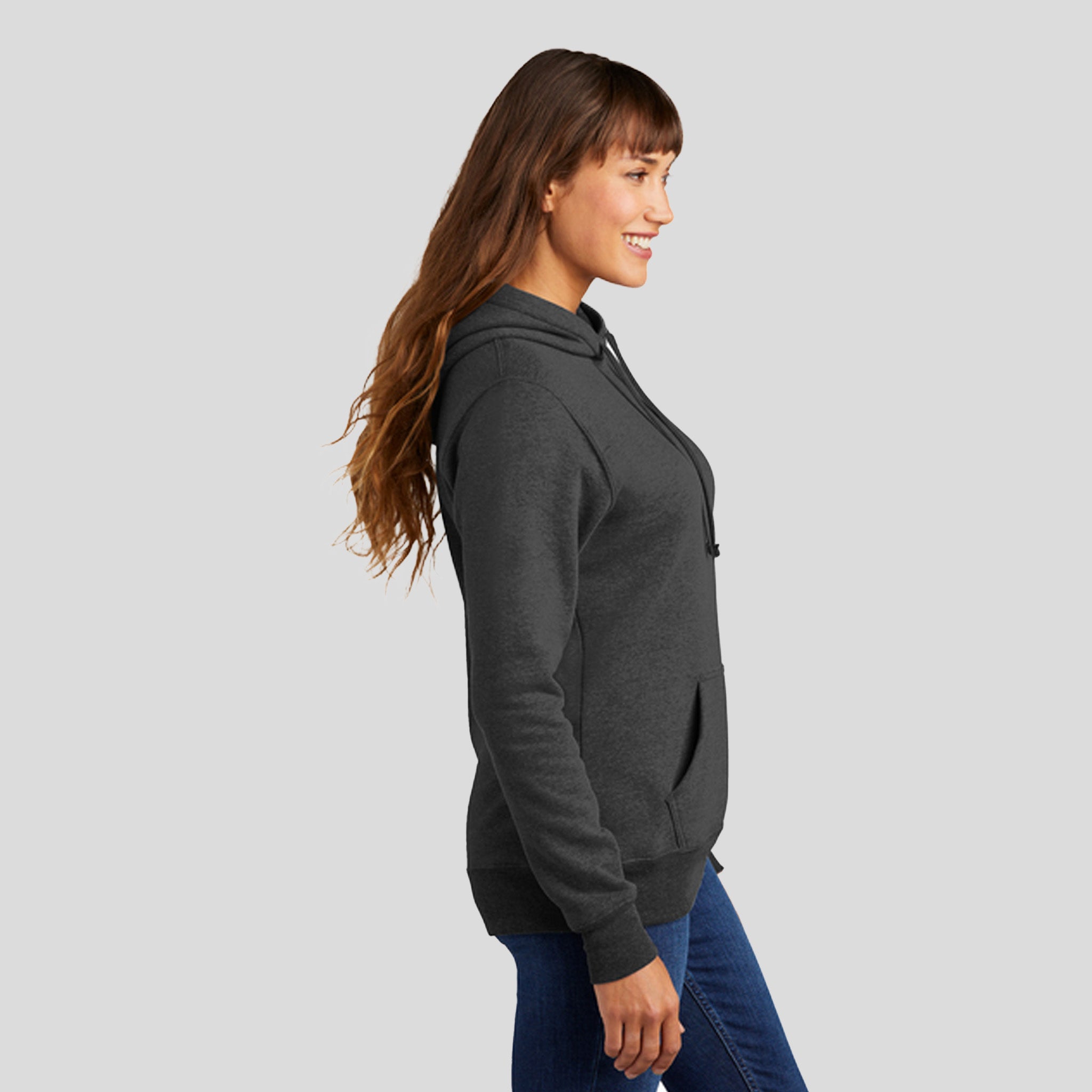 Women's Core Fleece Pullover Hooded Sweatshirt | Dark Heather Grey