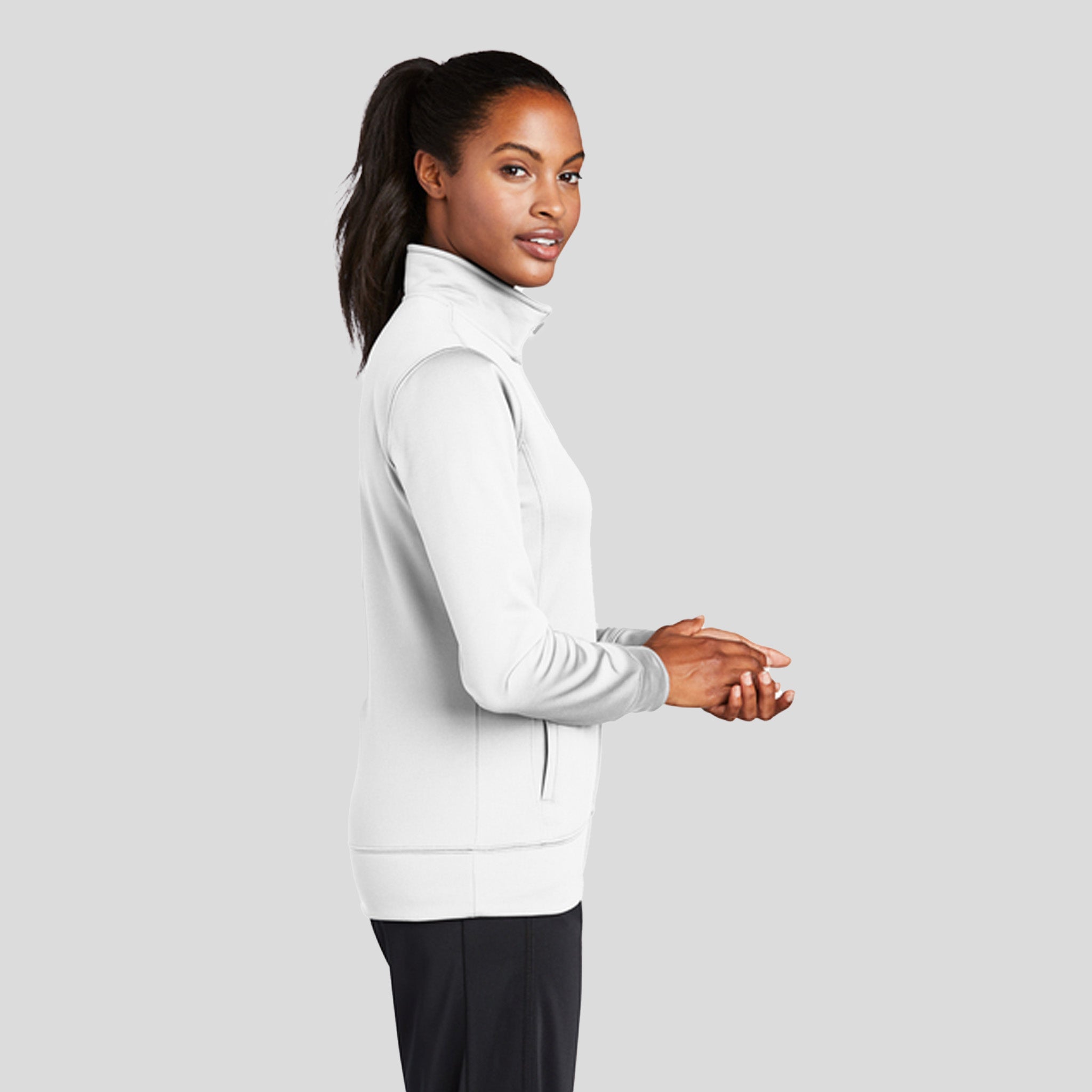 Women's Sport-Wick® Fleece Full-Zip Jacket | White