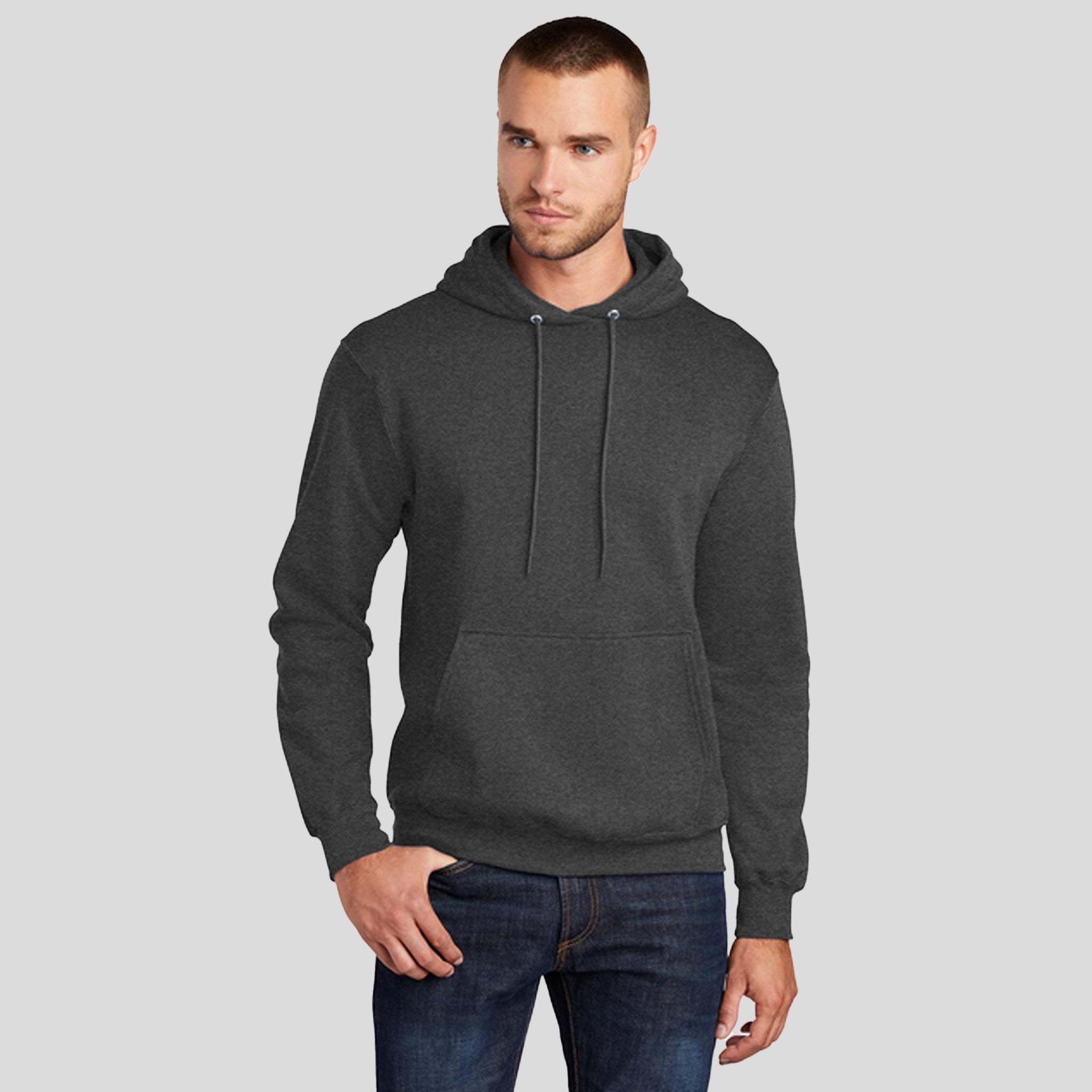 Tall Core Fleece Pullover Hooded Sweatshirt | Dark Heather Grey
