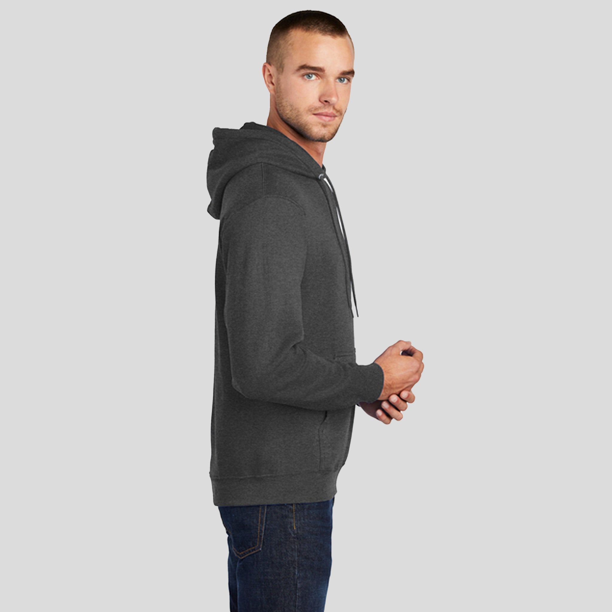 Tall Core Fleece Pullover Hooded Sweatshirt | Dark Heather Grey
