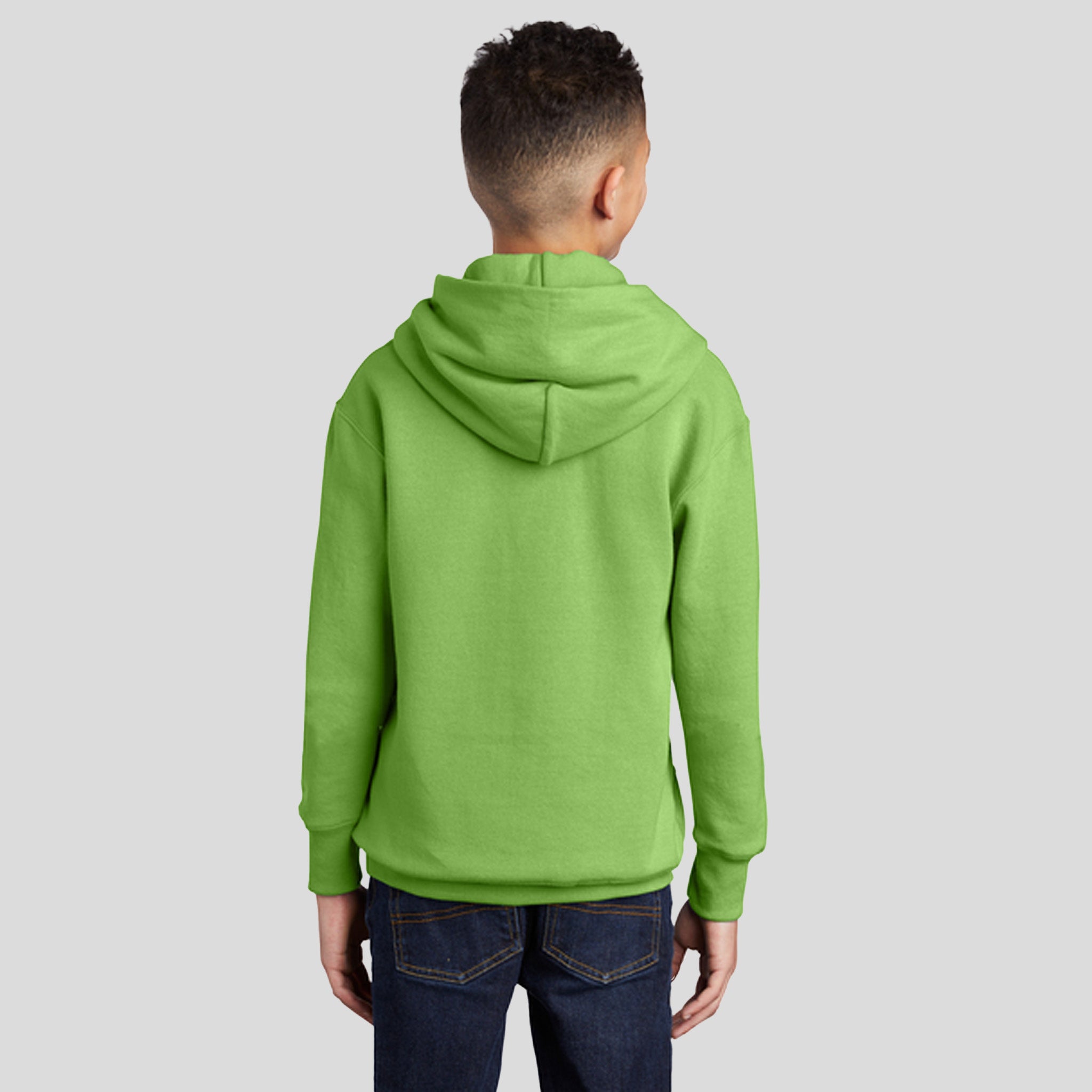 Youth Core Fleece Pullover Hooded Sweatshirt | Lime