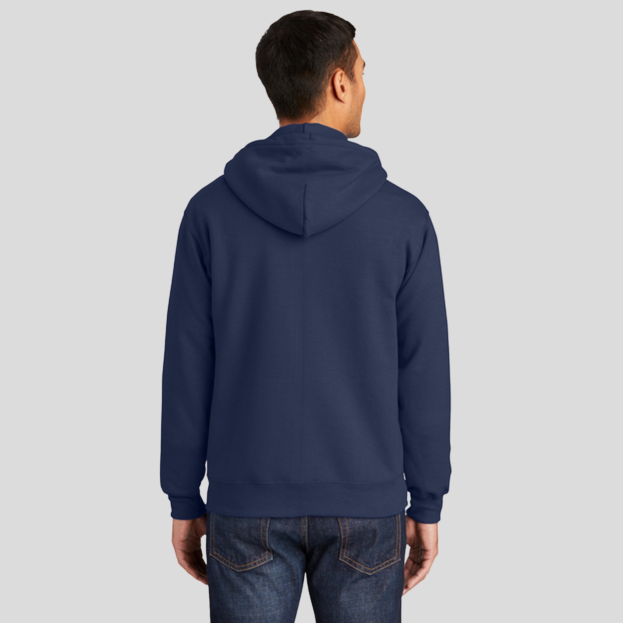 Essential Fleece Full-Zip Hooded Sweatshirt | Navy