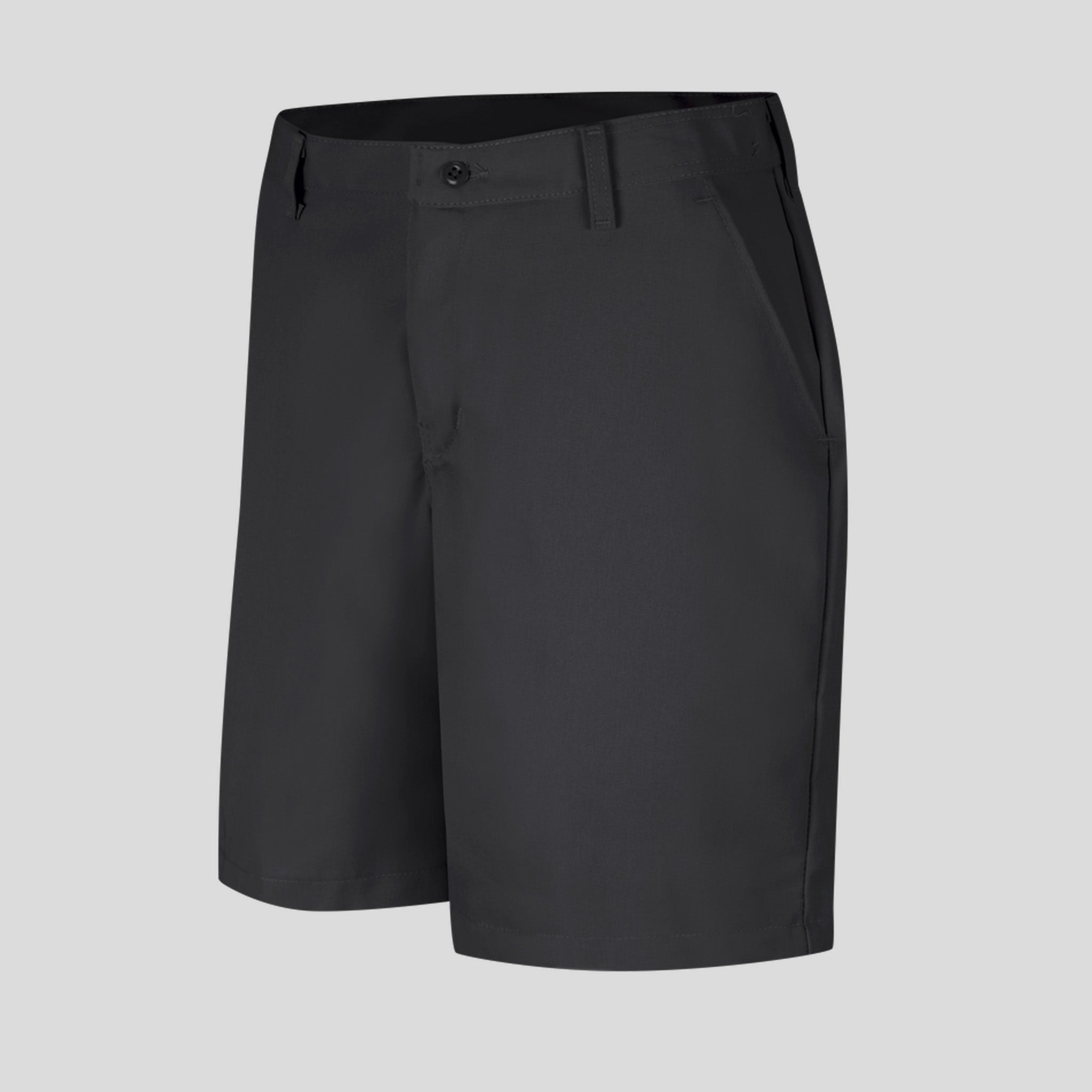Women's Plain Front Shorts-8" Inseam | Black