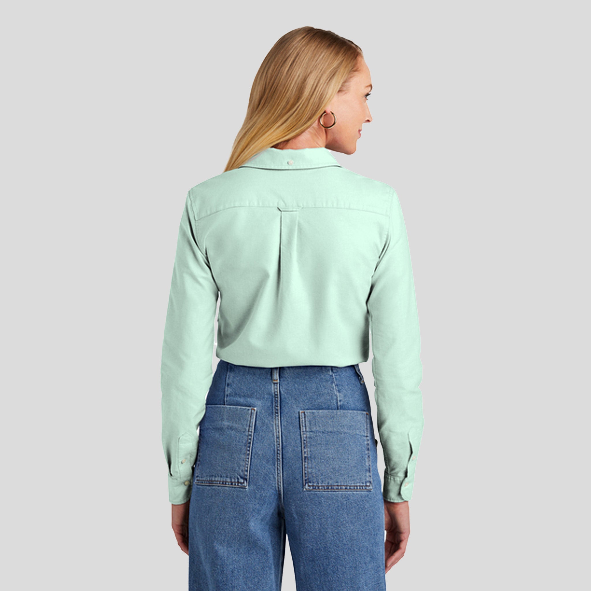 Women’s Casual Oxford Cloth Shirt | Soft Mint