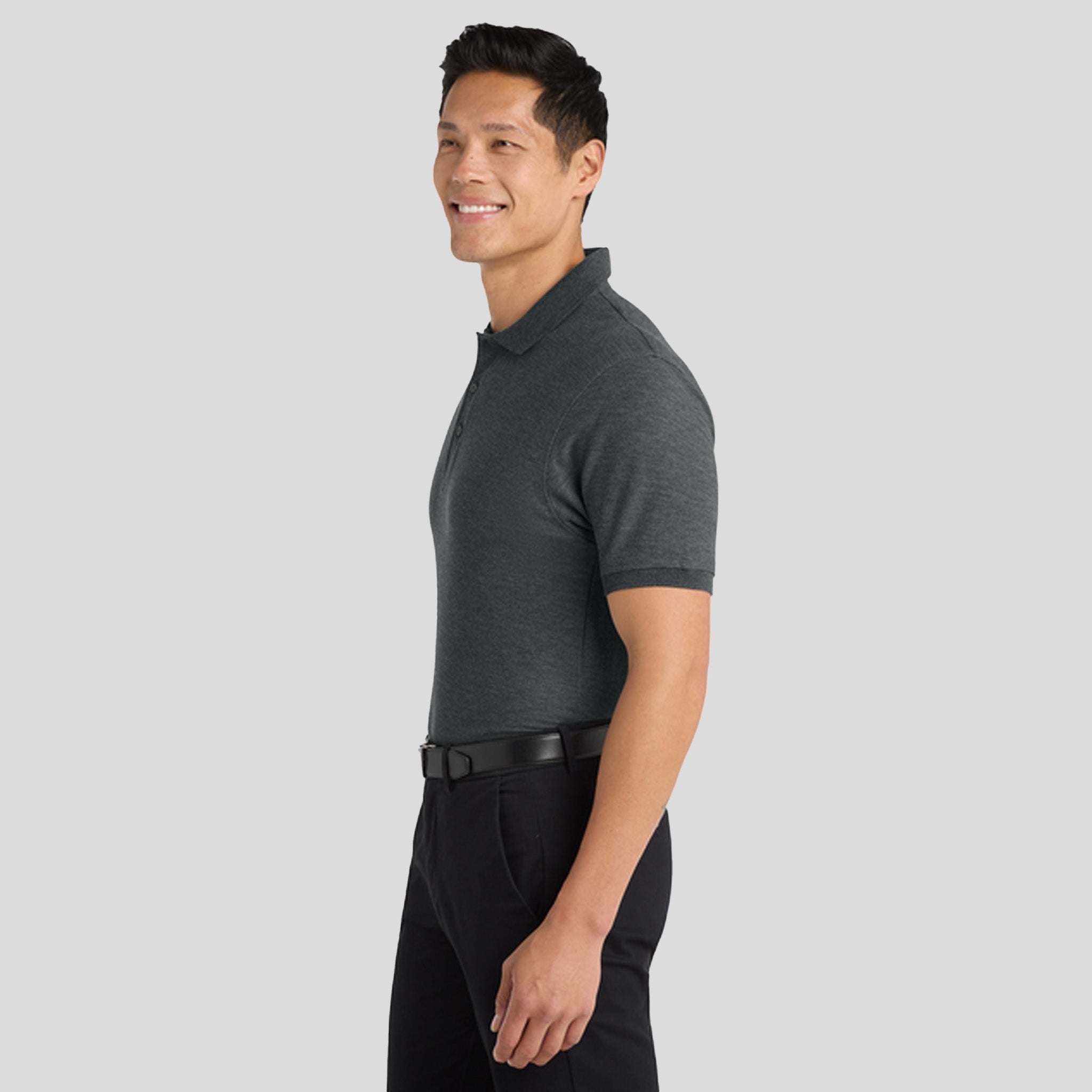 Silk Touchâ„¢ Polo | Charcoal Heather Grey