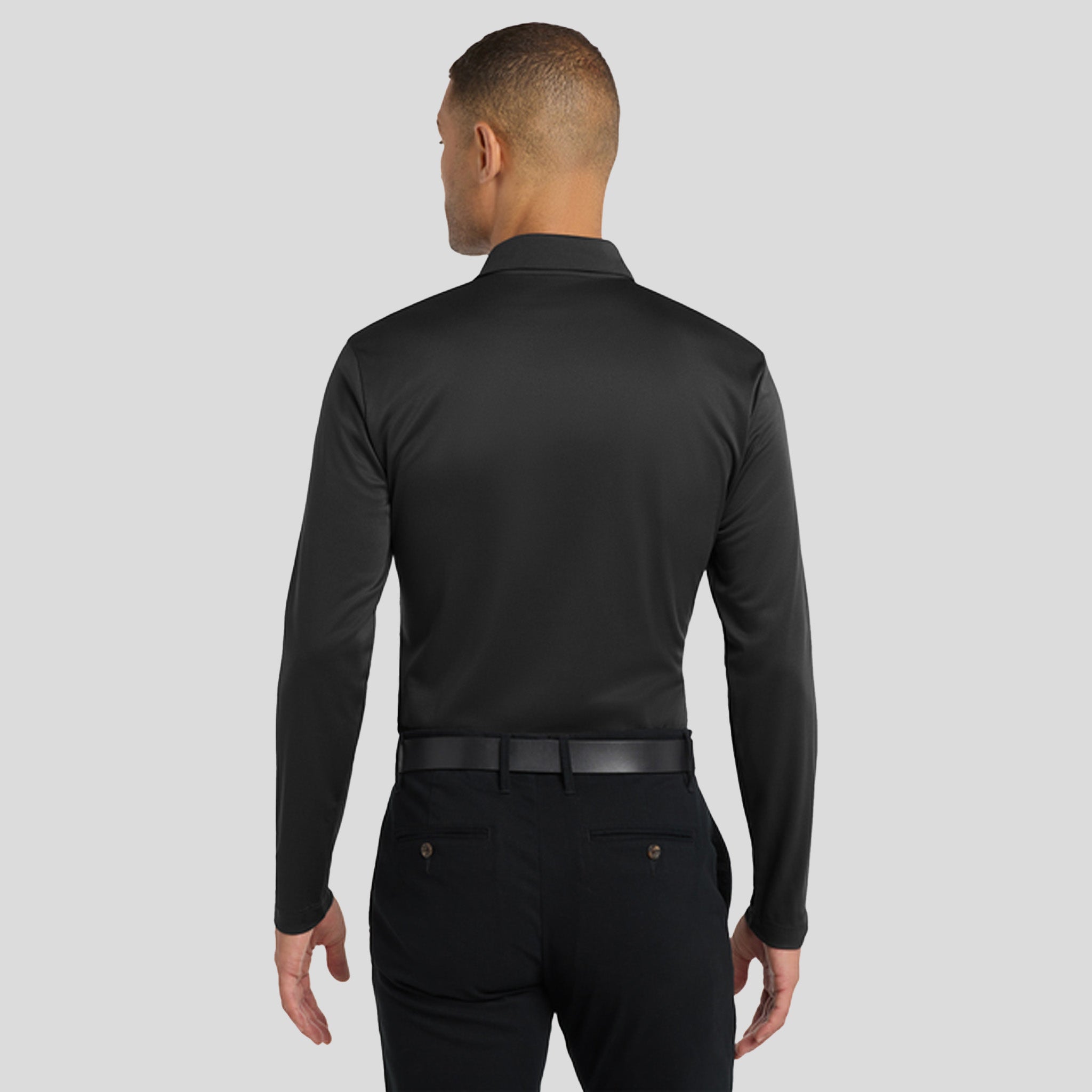 Silk Touch™ Performance Long Sleeve Polo | Black