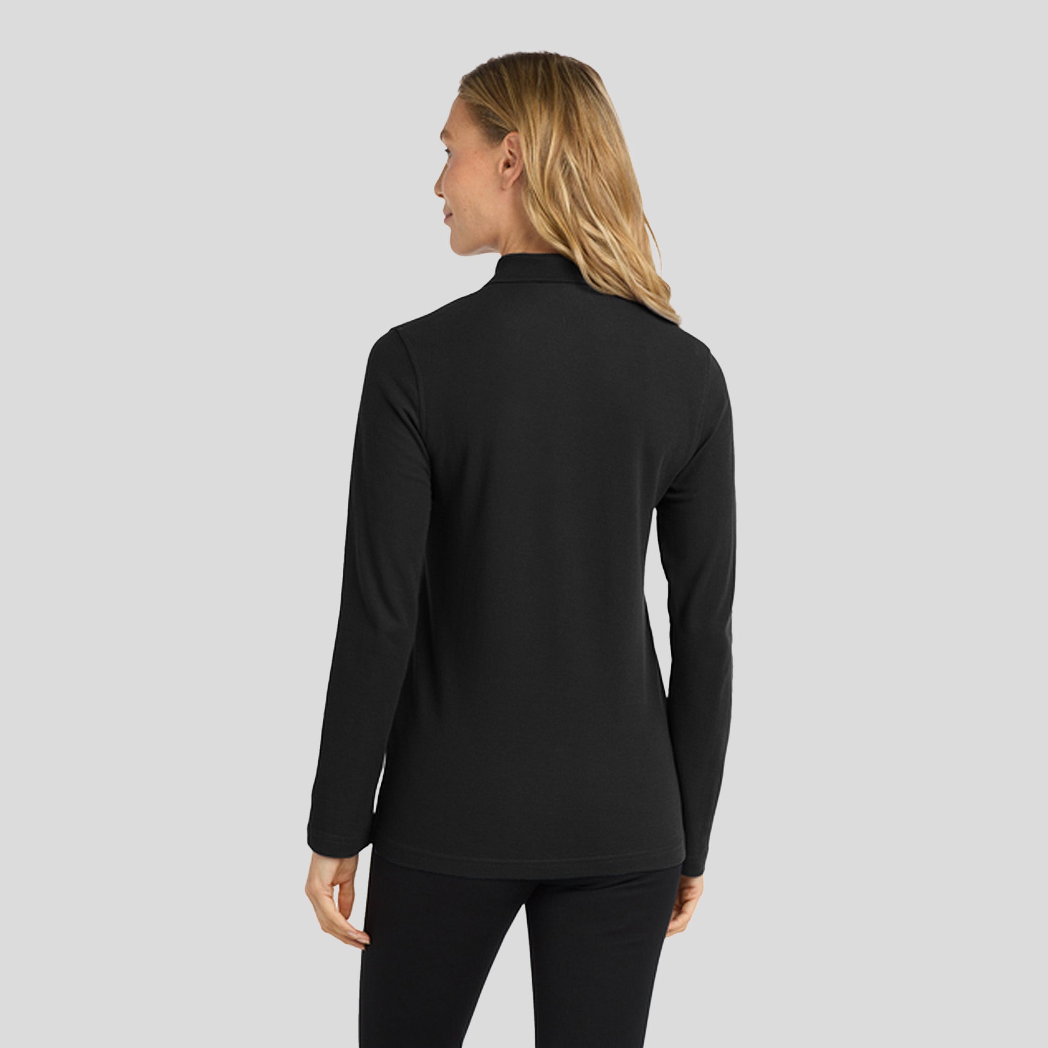 Women's Silk Touchâ„¢ Long Sleeve Polo | Black