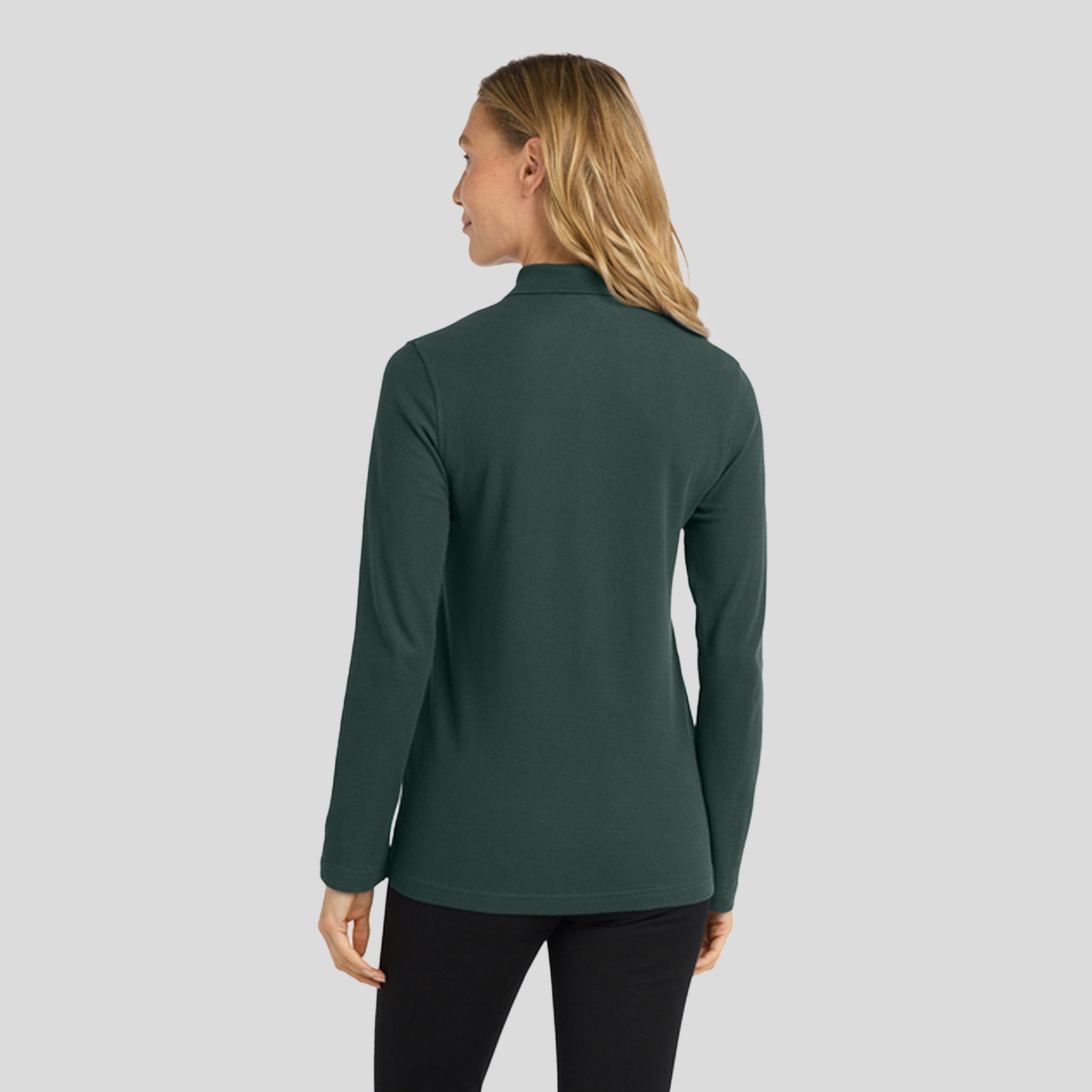 Women's Silk Touchâ„¢ Long Sleeve Polo | Dark Green