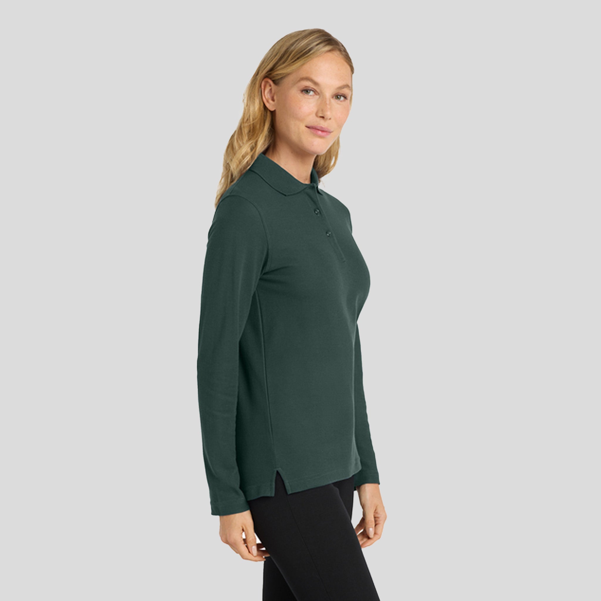 Women's Silk Touchâ„¢ Long Sleeve Polo | Dark Green