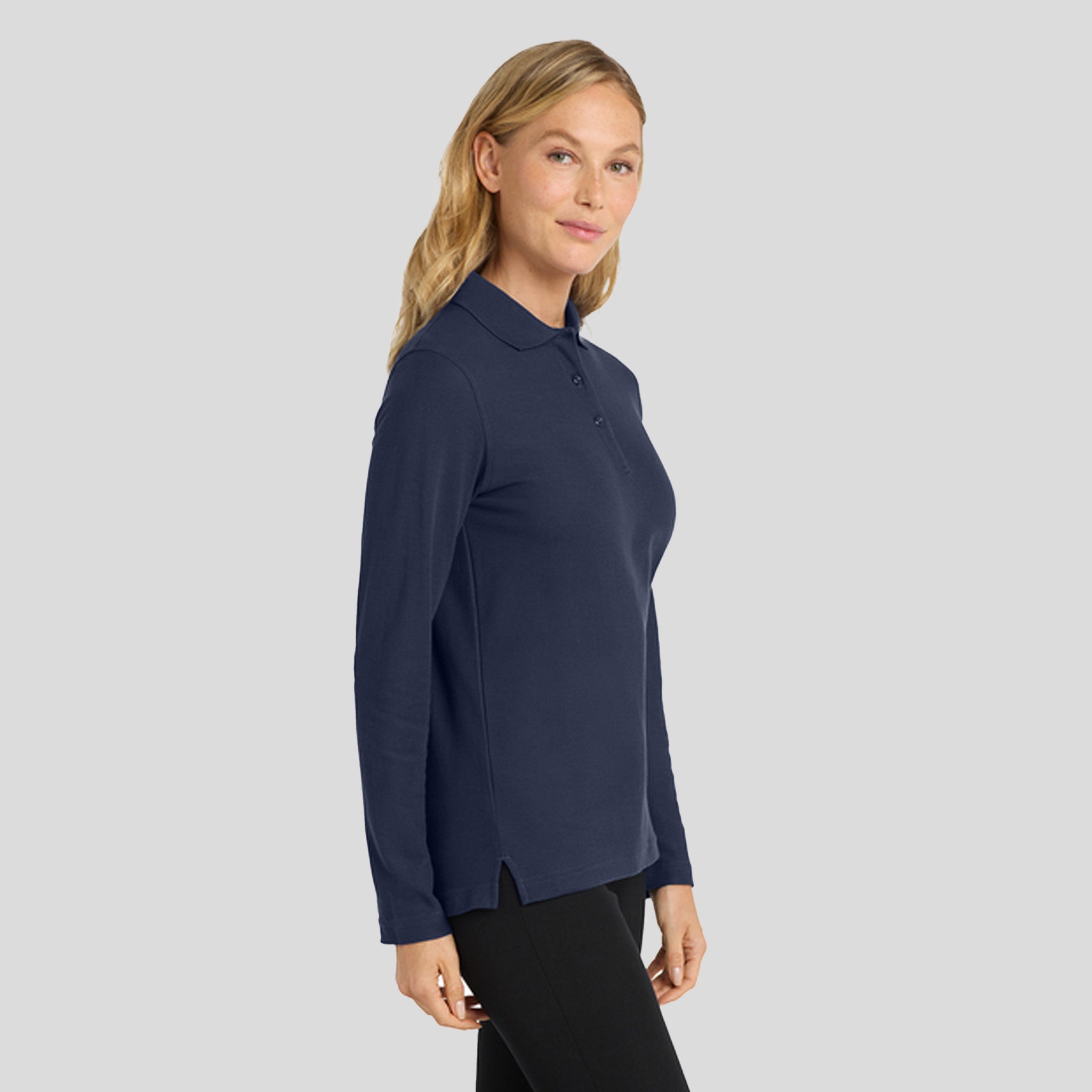 Women's Silk Touchâ„¢ Long Sleeve Polo | Navy